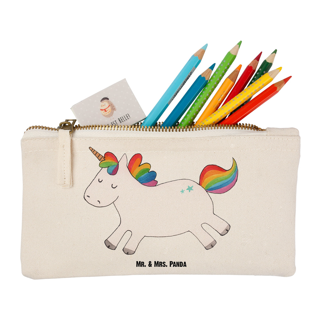 Schminktasche Einhorn Happy Schminktasche, Kosmetiktasche, Kosmetikbeutel, Stiftemäppchen, Etui, Federmappe, Makeup, XXL, Schminketui, Kosmetiketui, Schlamperetui, Einhorn, Einhörner, Einhorn Deko, Pegasus, Unicorn, glücklich, fröhlich, Spaß, Freude, Lebensfreude, witzig, spannend, Lächeln, Lachen