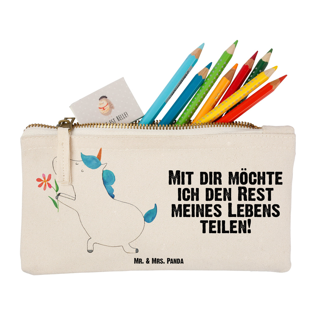 Schminktasche Einhorn Blume Schminktasche, Kosmetiktasche, Kosmetikbeutel, Stiftemäppchen, Etui, Federmappe, Makeup, XXL, Schminketui, Kosmetiketui, Schlamperetui, Einhorn, Einhörner, Einhorn Deko, Pegasus, Unicorn, Liebe, Liebesbeweis, Antrag, Heiratsantrag, Verlobung, Ehepaar, Pärchen, Partner, Freund, Freundin, Ehe, heiraten