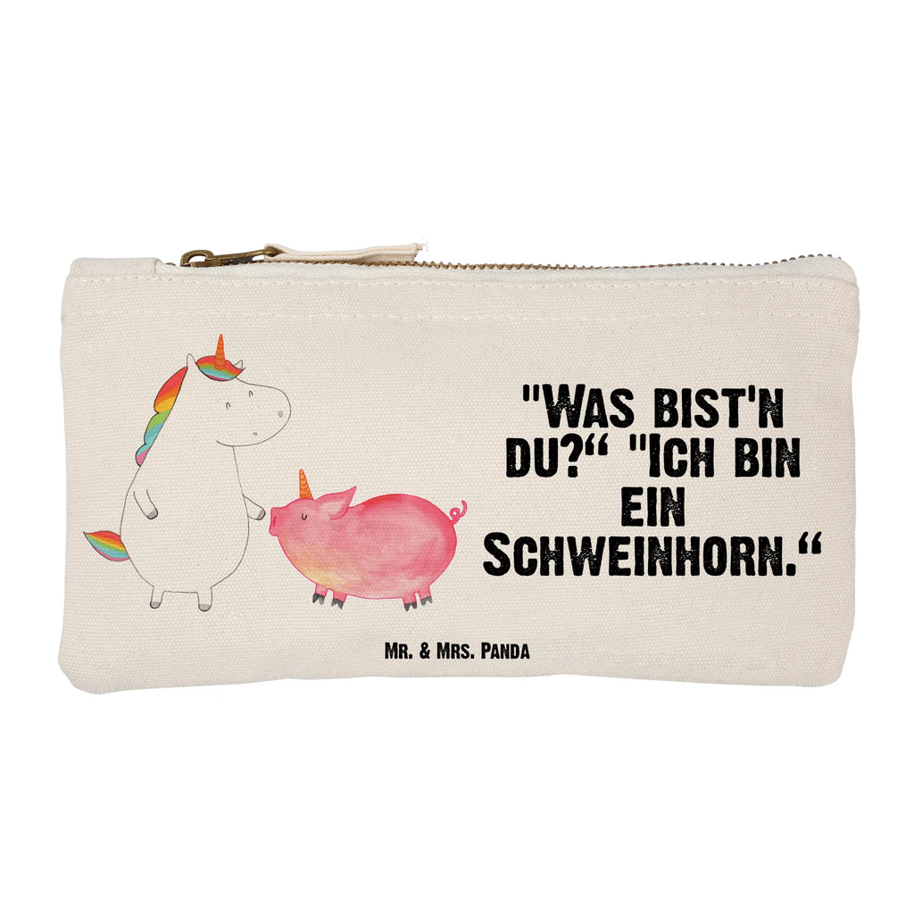 Schminktasche Einhorn Schwein Schminktasche, Kosmetiktasche, Kosmetikbeutel, Stiftemäppchen, Etui, Federmappe, Makeup, XXL, Schminketui, Kosmetiketui, Schlamperetui, Einhorn, Einhörner, Einhorn Deko, Pegasus, Unicorn, Freundschaft, Schweinhorn, Schwein, Freundin, Schweinchen