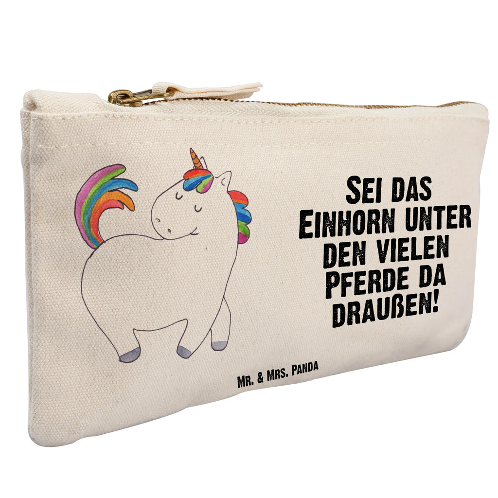 Schminktasche Einhorn Stolzieren Schminktasche, Kosmetiktasche, Kosmetikbeutel, Stiftemäppchen, Etui, Federmappe, Makeup, XXL, Schminketui, Kosmetiketui, Schlamperetui, Einhorn, Einhörner, Einhorn Deko, Pegasus, Unicorn, stolz, anders, bunt, Pferd, Reiter, Reiten, Freundin, Geschenk