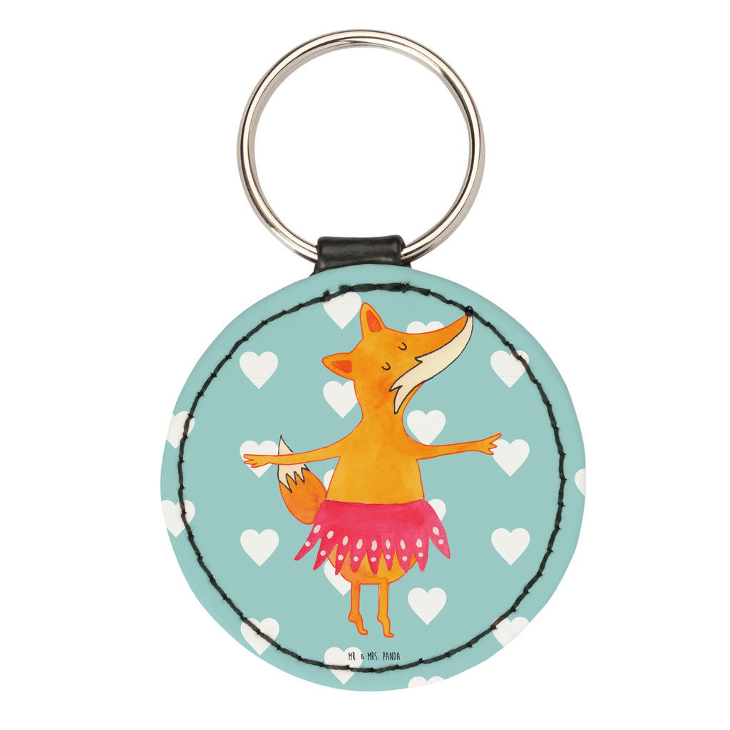 Rund Schlüsselanhänger Fuchs Ballerina Schlüsselanhänger, Anhänger, Taschenanhänger, Glücksbringer, Schutzengel, Fuchs, Fuchs Spruch, Füchse, Füchsin, Ballerina, Ballett, Tänzerin, Tanzen, Party, Einladung, Geburtstag