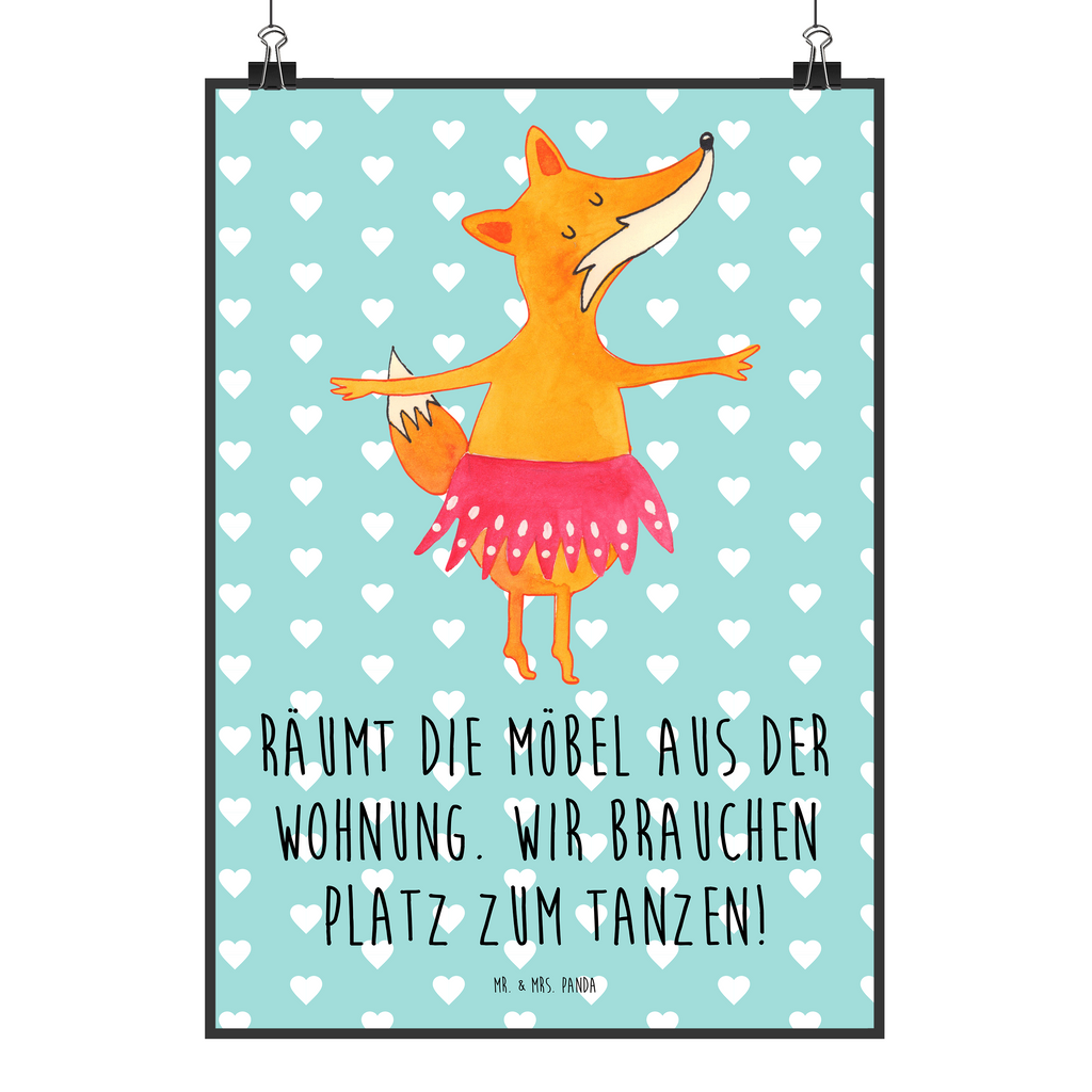 Poster Fuchs Ballerina Poster, Wandposter, Bild, Wanddeko, Küchenposter, Kinderposter, Wanddeko Bild, Raumdekoration, Wanddekoration, Handgemaltes Poster, Mr. & Mrs. Panda Poster, Designposter, Kunstdruck, Posterdruck, Fuchs, Fuchs Spruch, Füchse, Füchsin, Ballerina, Ballett, Tänzerin, Tanzen, Party, Einladung, Geburtstag