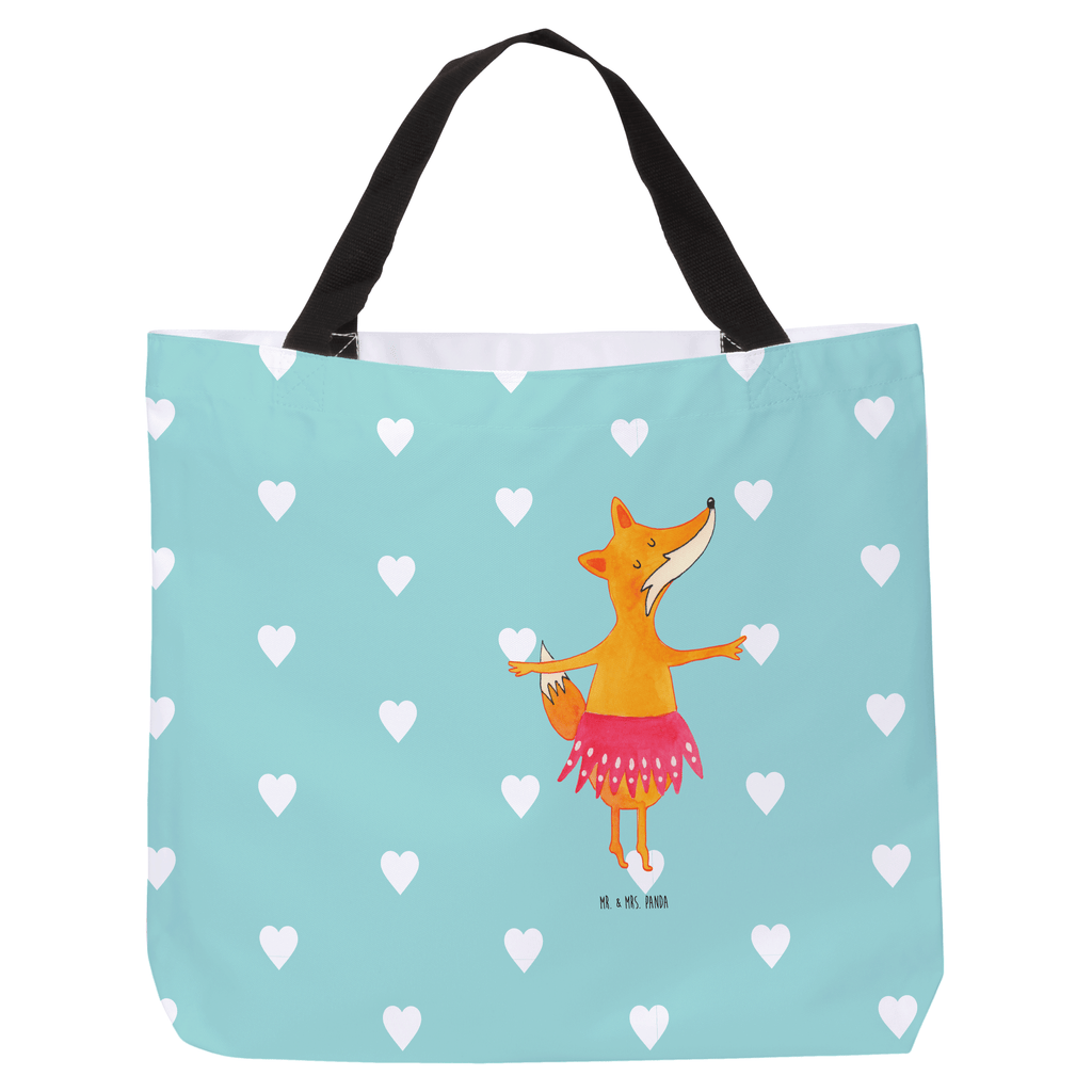 Shopper Fuchs Ballerina Beutel, Einkaufstasche, Tasche, Strandtasche, Einkaufsbeutel, Shopper, Schultasche, Freizeittasche, Tragebeutel, Schulbeutel, Alltagstasche, Fuchs, Fuchs Spruch, Füchse, Füchsin, Ballerina, Ballett, Tänzerin, Tanzen, Party, Einladung, Geburtstag