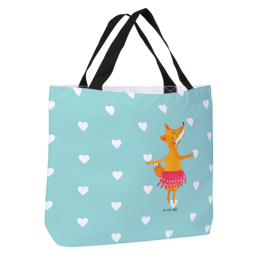 Shopper Fuchs Ballerina Beutel, Einkaufstasche, Tasche, Strandtasche, Einkaufsbeutel, Shopper, Schultasche, Freizeittasche, Tragebeutel, Schulbeutel, Alltagstasche, Fuchs, Fuchs Spruch, Füchse, Füchsin, Ballerina, Ballett, Tänzerin, Tanzen, Party, Einladung, Geburtstag