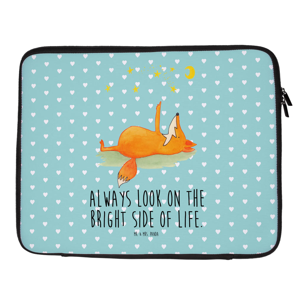 Notebook Tasche Fuchs Sterne Notebook Tasche, Laptop, Computertasche, Tasche, Notebook-Tasche, Notebook-Reisehülle, Notebook Schutz, Fuchs, Füchse, tröstende Worte, Spruch positiv, Spruch schön, Romantik, Always Look on the Bright Side of Life