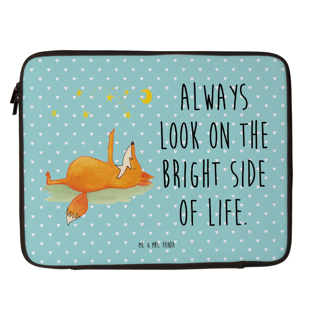 Notebook Tasche Fuchs Sterne Notebook Tasche, Laptop, Computertasche, Tasche, Notebook-Tasche, Notebook-Reisehülle, Notebook Schutz, Fuchs, Füchse, tröstende Worte, Spruch positiv, Spruch schön, Romantik, Always Look on the Bright Side of Life