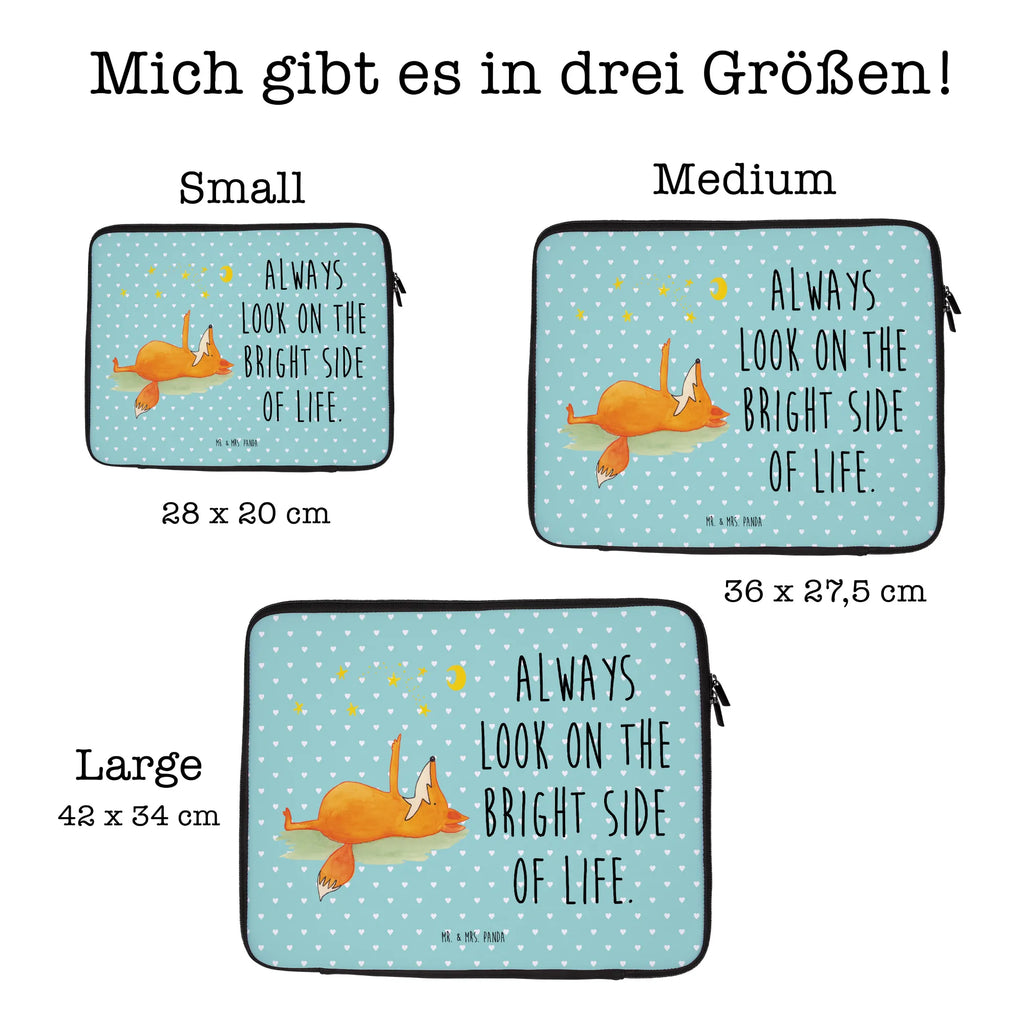 Notebook Tasche Fuchs Sterne Notebook Tasche, Laptop, Computertasche, Tasche, Notebook-Tasche, Notebook-Reisehülle, Notebook Schutz, Fuchs, Füchse, tröstende Worte, Spruch positiv, Spruch schön, Romantik, Always Look on the Bright Side of Life