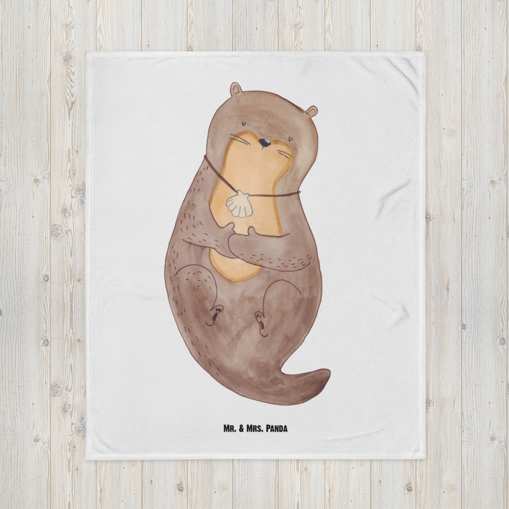 Babydecke Otter Muschel Babydecke, Babygeschenk, Geschenk Geburt, Babyecke Kuscheldecke, Krabbeldecke, Otter, Fischotter, Seeotter, Otterliebe, grübeln, träumen, Motivation, Tagträumen, Büro