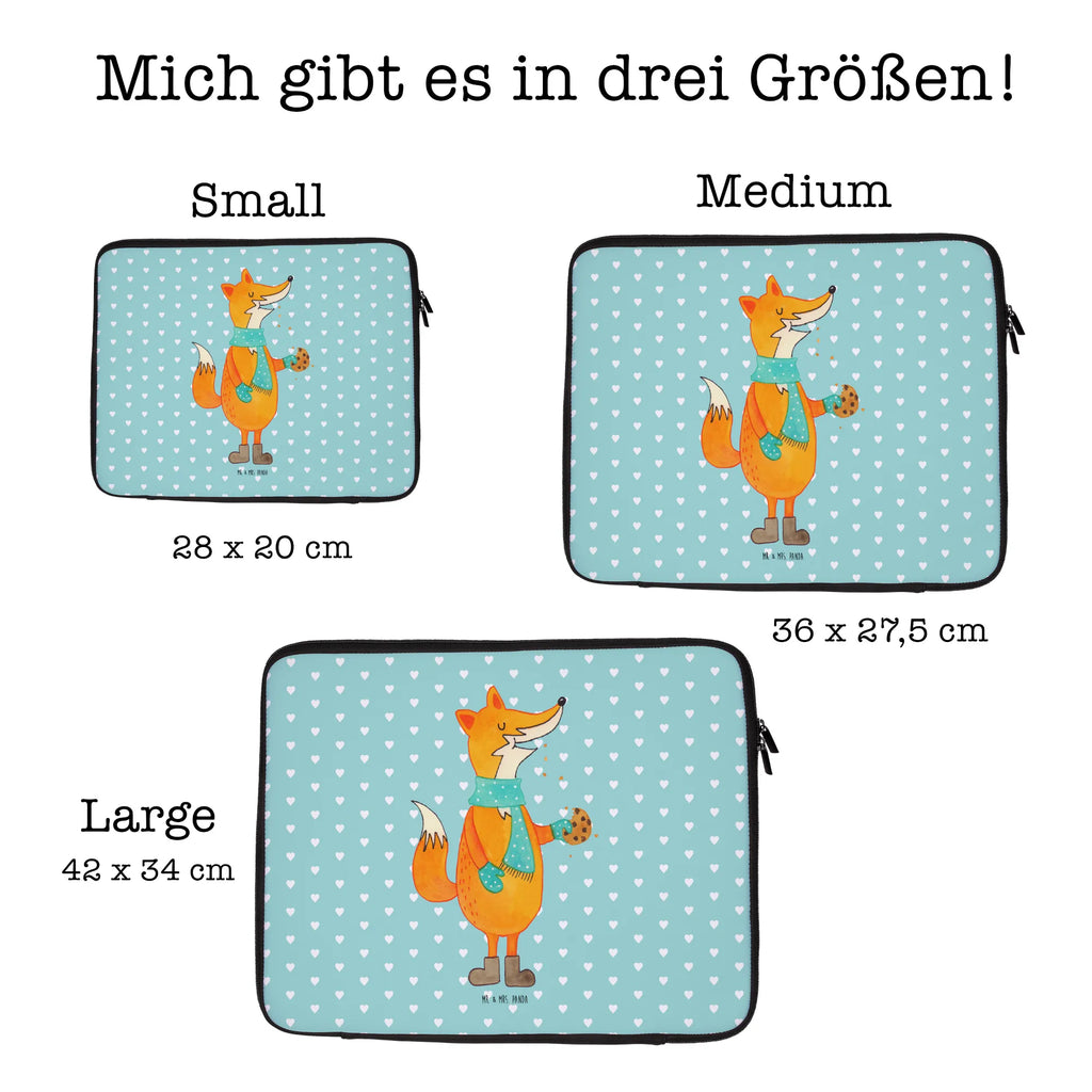 Notebook Tasche Fuchs Keks Notebook Tasche, Laptop, Computertasche, Tasche, Notebook-Tasche, Notebook-Reisehülle, Notebook Schutz, Fuchs, Füchse, Backen Spruch, Kekse, Winter, Weihnachtszeit, Plätzchen, Liebe, Küche Deko