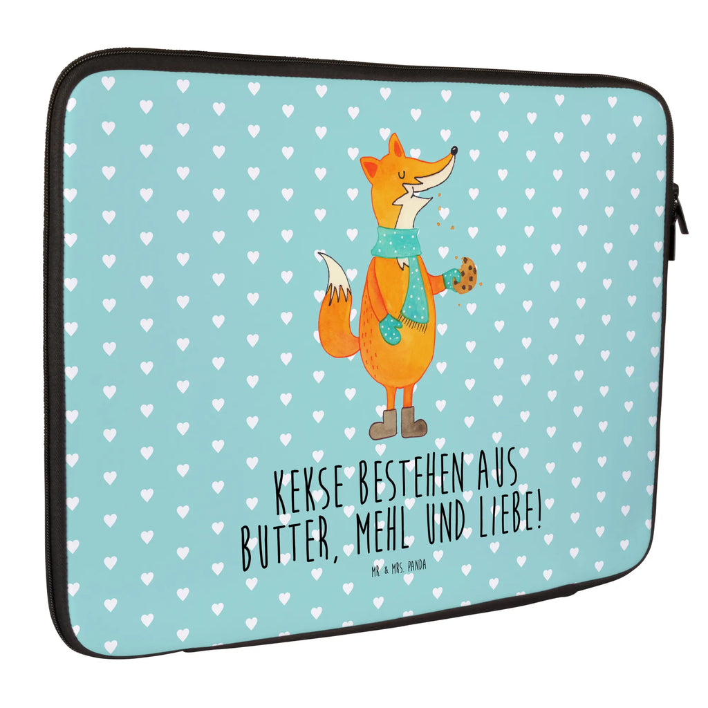 Notebook Tasche Fuchs Keks Notebook Tasche, Laptop, Computertasche, Tasche, Notebook-Tasche, Notebook-Reisehülle, Notebook Schutz, Fuchs, Füchse, Backen Spruch, Kekse, Winter, Weihnachtszeit, Plätzchen, Liebe, Küche Deko