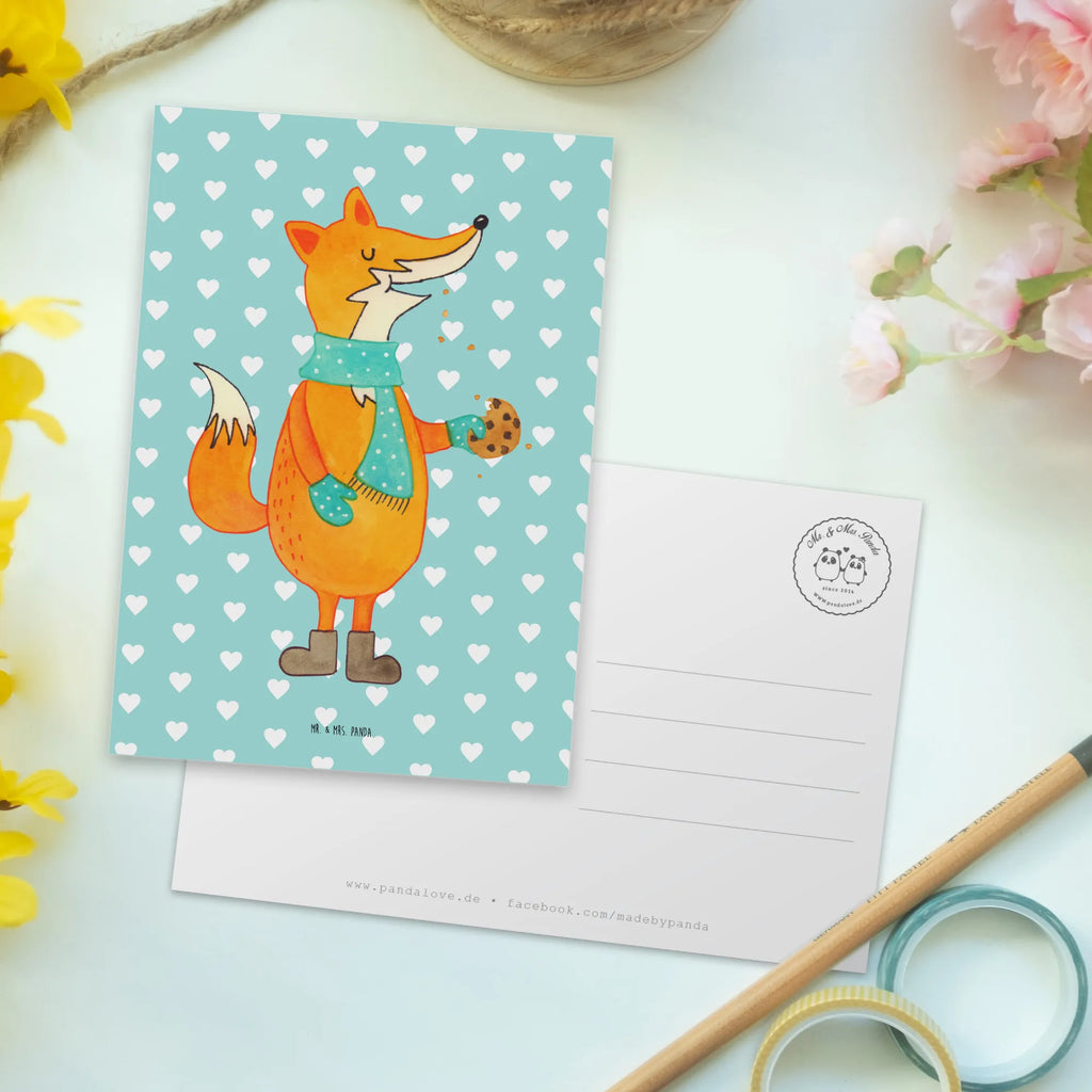 Postkarte Fuchs Keks Postkarte, Karte, Geschenkkarte, Grußkarte, Einladung, Ansichtskarte, Geburtstagskarte, Einladungskarte, Dankeskarte, Ansichtskarten, Einladung Geburtstag, Einladungskarten Geburtstag, Fuchs, Füchse, Backen Spruch, Kekse, Winter, Weihnachtszeit, Plätzchen, Liebe, Küche Deko