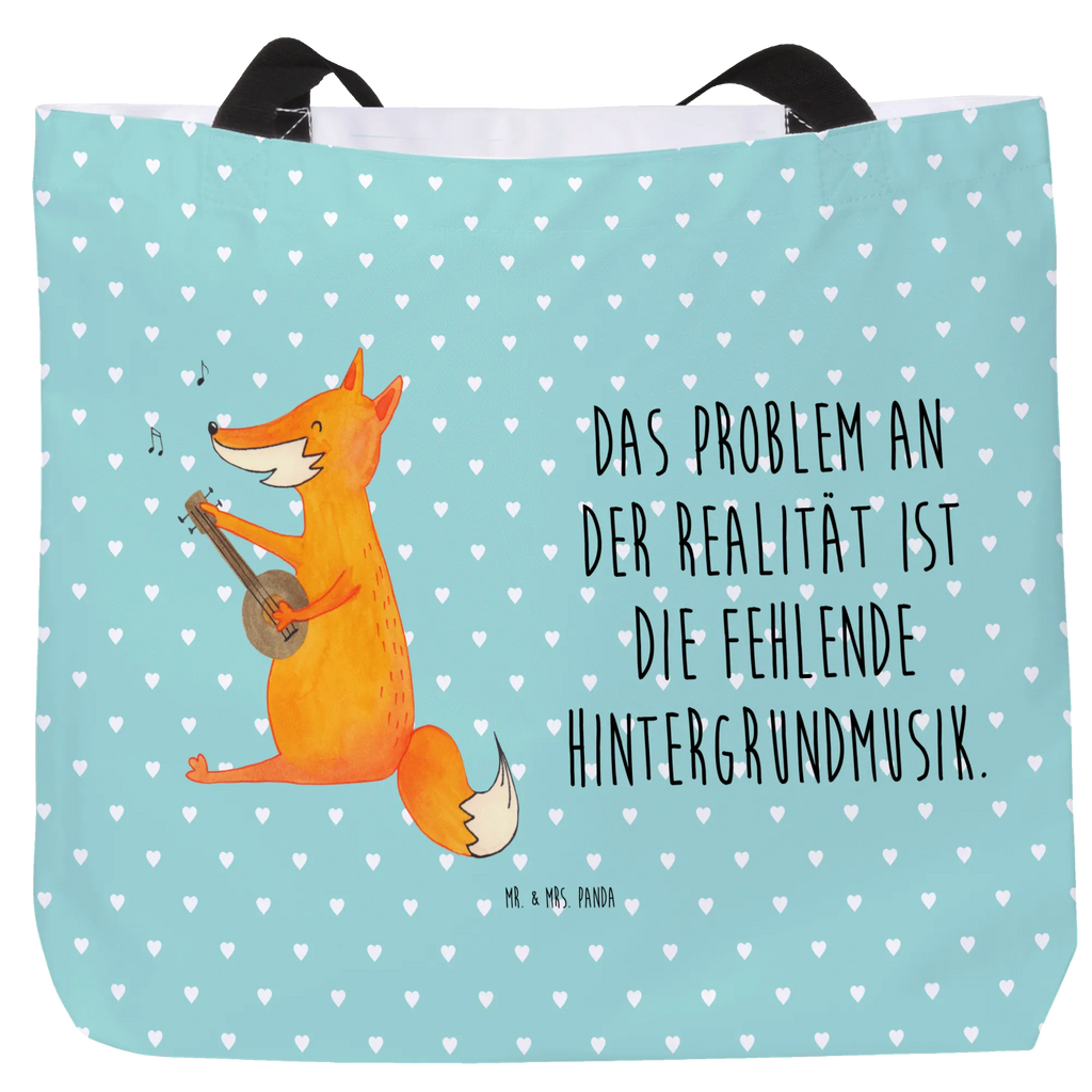 Shopper Fuchs Gitarre Beutel, Einkaufstasche, Tasche, Strandtasche, Einkaufsbeutel, Shopper, Schultasche, Freizeittasche, Tragebeutel, Schulbeutel, Alltagstasche, Fuchs, Füchse, Geschenk Musiker, Musik Spruch, Musikerin, Sänger, Sängerin, Gitarre