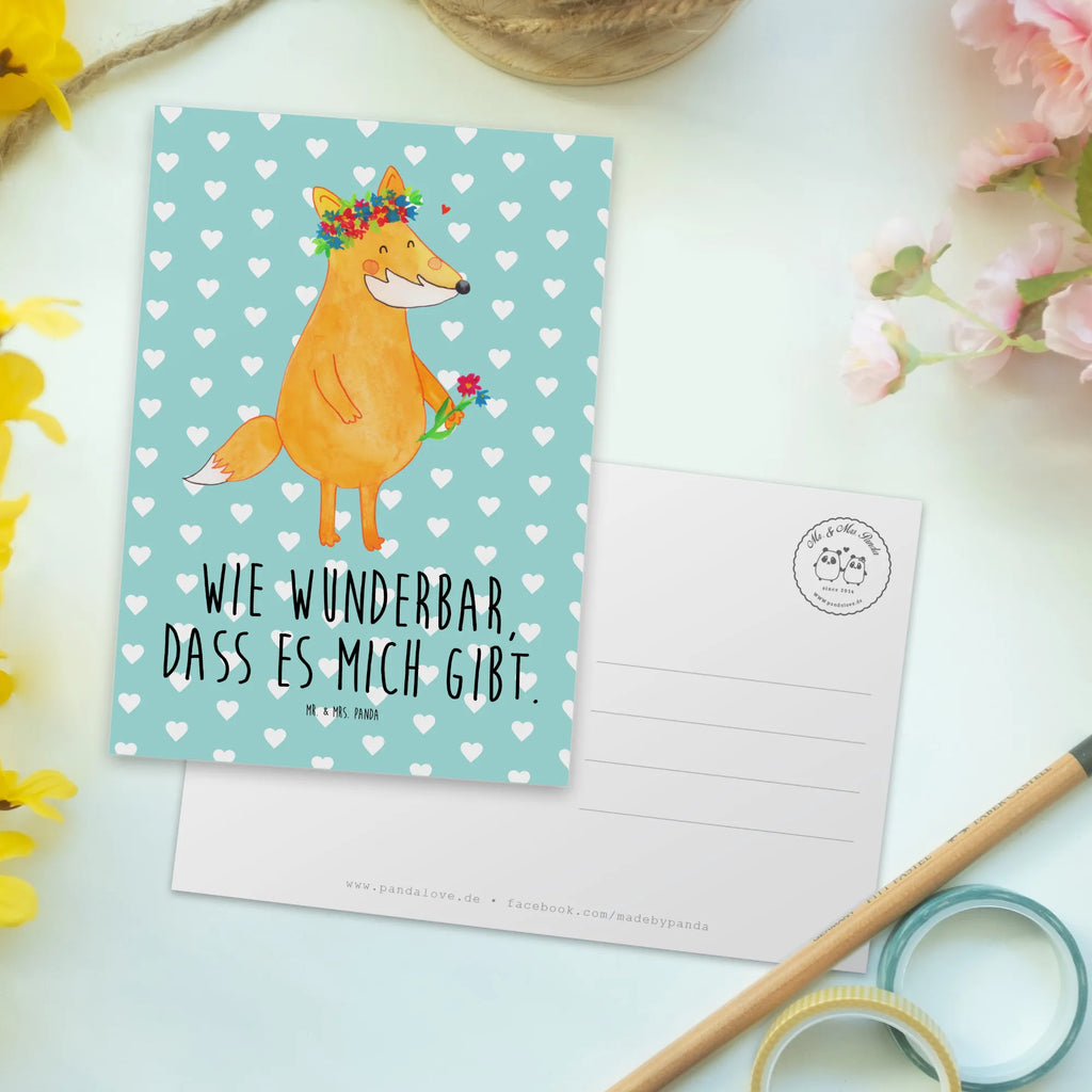 Postkarte Fuchs Blumen Postkarte, Karte, Geschenkkarte, Grußkarte, Einladung, Ansichtskarte, Geburtstagskarte, Einladungskarte, Dankeskarte, Ansichtskarten, Einladung Geburtstag, Einladungskarten Geburtstag, Fuchs, Füchse, Fox, Liebe, Freundin, Fuchsmädchen, Blumenmädchen, Freundinnen, Liebesbeweis, Blume, Blumen, Motivation, Freude, ich, mich, Selbstliebe