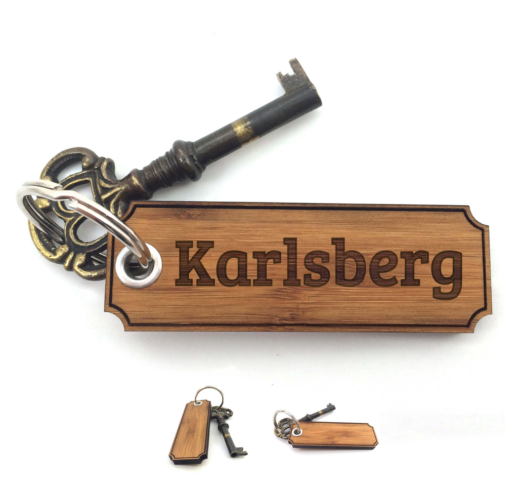 Schlüsselanhänger Classic Gravur Karlsberg Schlüsselanhänger, Anhänger, Taschenanhänger, Glücksbringer, Schlüsselbund, Schlüsselanhänger Holz, Schlüsselanhänger aus Holz, Holz Schlüsselanhänger, Holzschlüsselanhänger, Geschenke, Schenken, Gravur