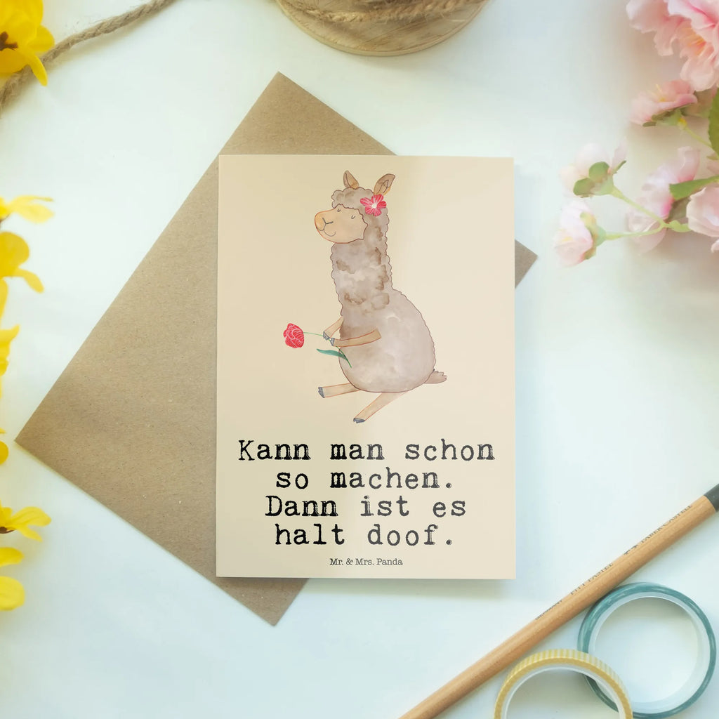 Grußkarte Alpaka Blume Grußkarte, Klappkarte, Einladungskarte, Glückwunschkarte, Hochzeitskarte, Geburtstagskarte, Karte, Ansichtskarten, Alpaka, Lama, Blume, Lamas, Alpaka Zitat, Alpaka Spruch, Alpaka Dekor, Alpaka Geschenk, Alpaka Dekoration, Alpaka Witz, Motiv Alpaka