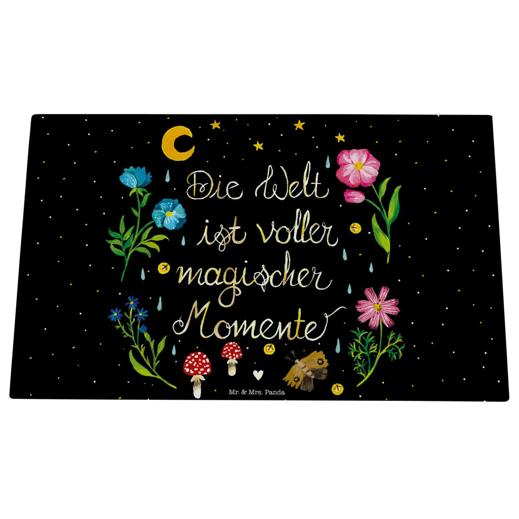 Glasschneidebrett Magische Welt Glasschneidebrett, Schneidebrett, Blumen Deko, Frühlings Deko, Sommer Deko, Dekoration, positive Botschaft, Naturliebhaber, Outdoor, Natur, Abenteuer, Magische Momente, Spruch schön, Spruch positiv, Motivation, schwarz, magisch, Blumen, Nacht, Weisheit