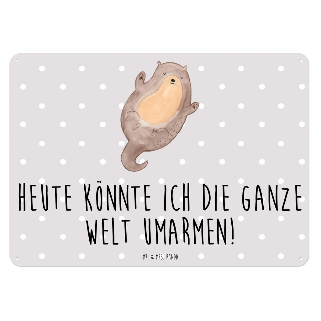 Blechschild Otter Umarmen Blechschild, Metallschild, Geschenk Schild, Schild, Magnet-Metall-Schild, Deko Schild, Wandschild, Wand-Dekoration, Türschild, Otter, Fischotter, Seeotter, Otter Seeotter See Otter