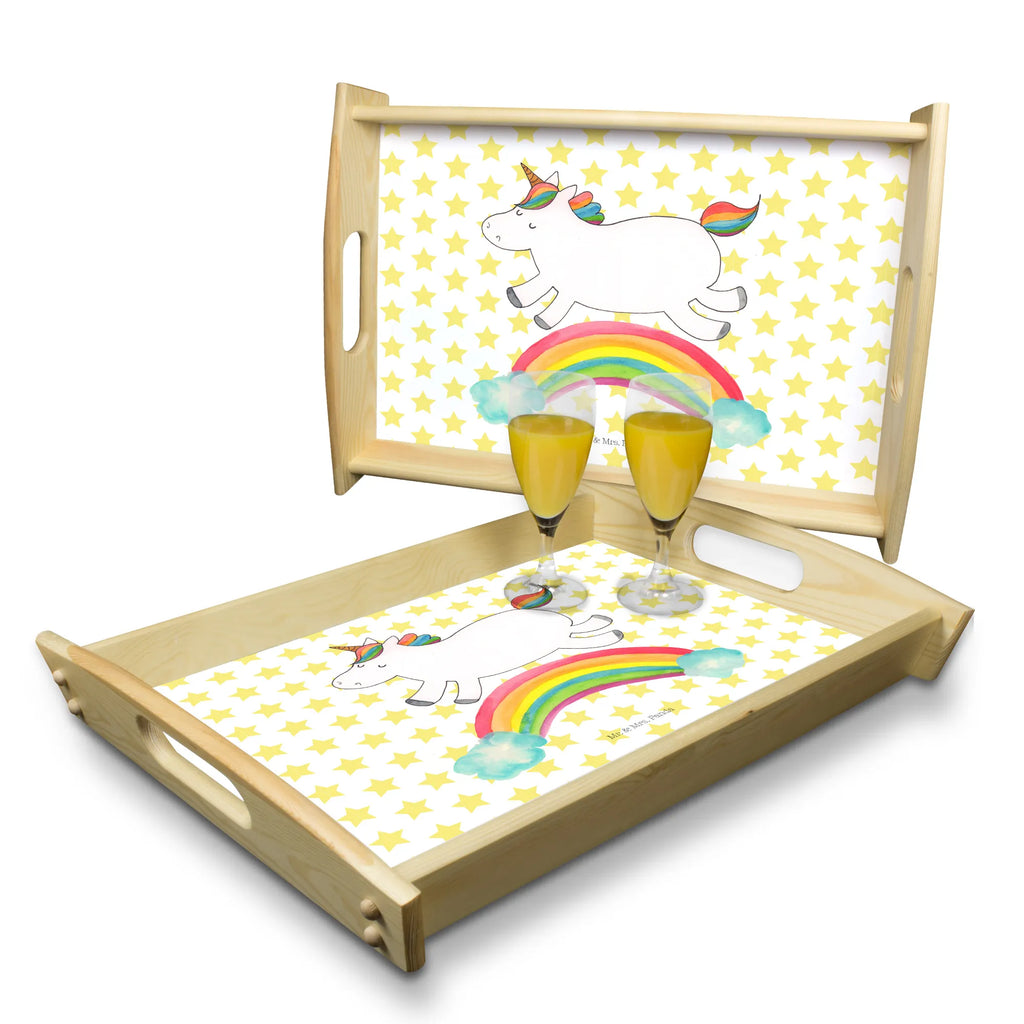 Serviertablett Einhorn Regenbogen Serviertablett, Tablett, Holztablett, Küchentablett, Dekotablett, Frühstückstablett, Einhorn, Einhörner, Einhorn Deko, Pegasus, Unicorn, Regenbogen, Glitzer, Einhornpower, Erwachsenwerden, Einhornautobahn