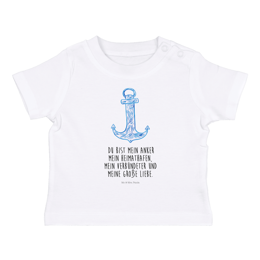 Organic Baby Shirt Anker Blau Baby T-Shirt, Jungen Baby T-Shirt, Mädchen Baby T-Shirt, Shirt, Tiermotive, Gute Laune, lustige Sprüche, Tiere