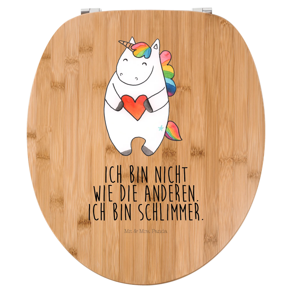 Motiv WC Sitz Einhorn Herz Klobrille, Klodeckel, Toilettendeckel, WC-Sitz, Toilette, Einhorn, Einhörner, Einhorn Deko, Pegasus, Unicorn, Herz, schlimm, böse, witzig, lustig, Freundin, anders, bunt