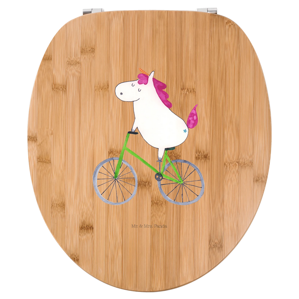 Motiv WC Sitz Einhorn Radfahrer Klobrille, Klodeckel, Toilettendeckel, WC-Sitz, Toilette, Einhorn, Einhörner, Einhorn Deko, Unicorn, Radfahren, Radfahrer, Rad, Bike, Feenstaub, Konfetti, Luxusproblem, Kummer, Liebeskummer