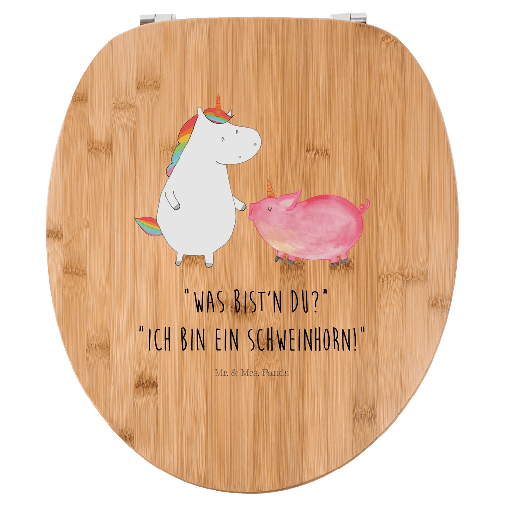 Motiv WC Sitz Einhorn Schwein Klobrille, Klodeckel, Toilettendeckel, WC-Sitz, Toilette, Einhorn, Einhörner, Einhorn Deko, Pegasus, Unicorn, Freundschaft, Schweinhorn, Schwein, Freundin, Schweinchen