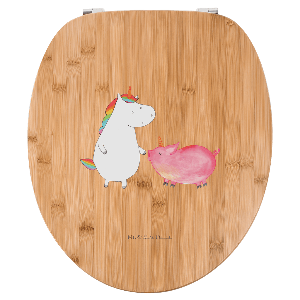 Motiv WC Sitz Einhorn Schwein Klobrille, Klodeckel, Toilettendeckel, WC-Sitz, Toilette, Einhorn, Einhörner, Einhorn Deko, Pegasus, Unicorn, Freundschaft, Schweinhorn, Schwein, Freundin, Schweinchen