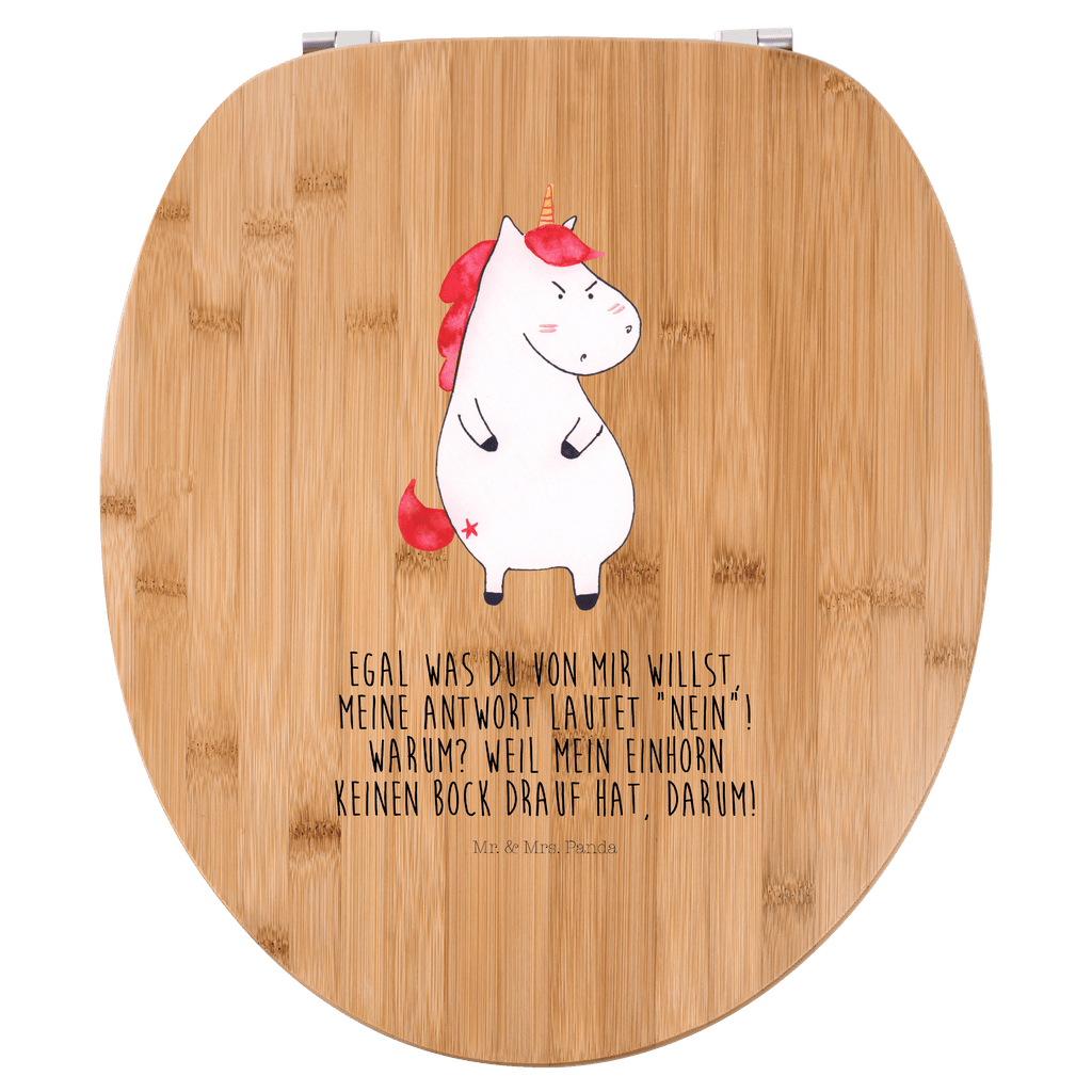 Motiv WC Sitz Einhorn Wut Klobrille, Klodeckel, Toilettendeckel, WC-Sitz, Toilette, Einhorn, Einhörner, Einhorn Deko, Pegasus, Unicorn, Realität, Ansage, lustlos, nein, Büro, Arbeit, wütend, dumme Fragen, lustig, Spaß, Geschenk