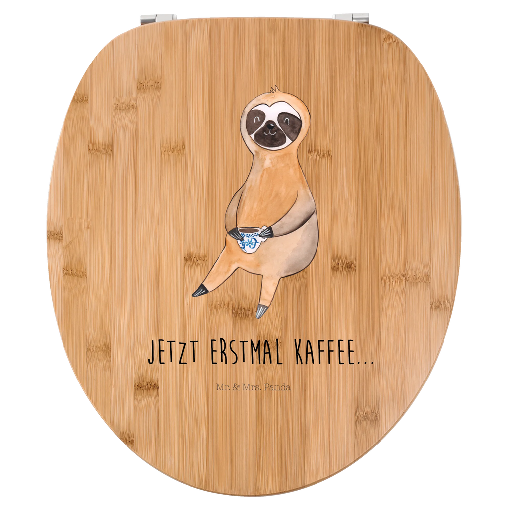 Motiv WC Sitz Faultier Kaffee Klobrille, Klodeckel, Toilettendeckel, WC-Sitz, Toilette, Faultier, Faultier Geschenk, Faultier Deko, Faultiere, faul, Lieblingstier, Kaffee, erster Kaffee, Morgenmuffel, Frühaufsteher, Kaffeetasse, Genießer, Coffee, Kaffeegetränk