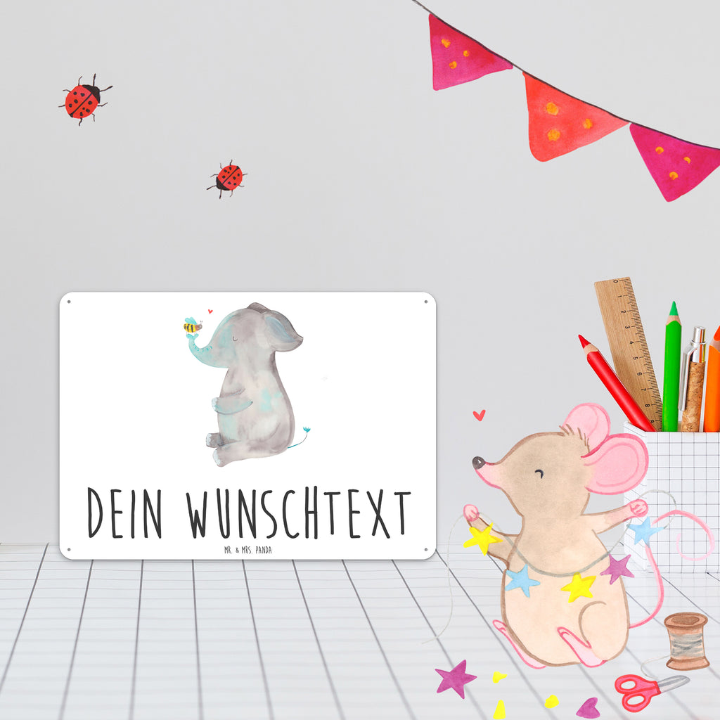 Personalisiertes Blechschild Elefant & Biene Blechschild, Metallschild, Geschenk Schild, Schild, Magnet-Metall-Schild, Deko Schild, Wandschild, Wand-Dekoration, Türschild, Tiermotive, Gute Laune, lustige Sprüche, Tiere, Elefant, Biene, Liebe, Liebesbeweis, Jahrestag, Liebesgeschenk, Heiratsantrag, Hochzeitsgeschenk, Liebesspruch