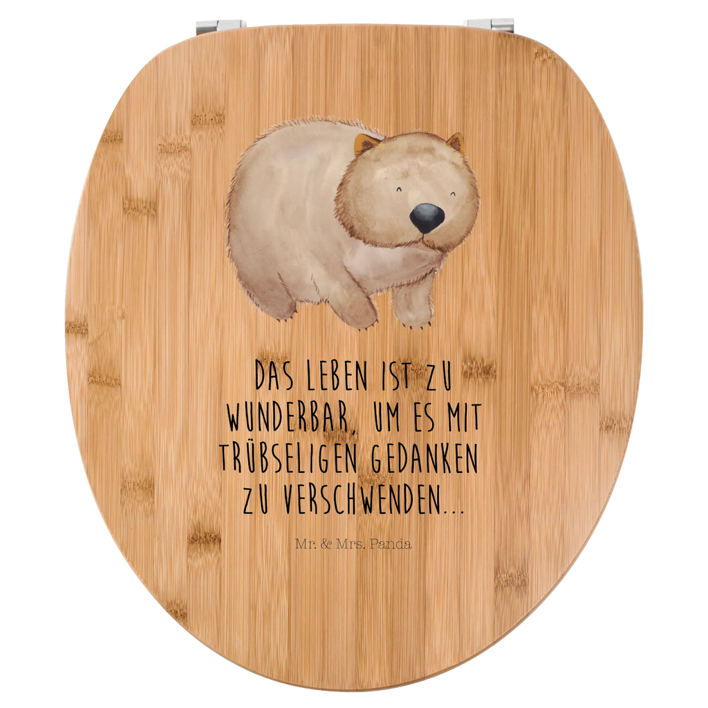 Motiv WC Sitz Wombat Klobrille, Klodeckel, Toilettendeckel, WC-Sitz, Toilette, Tiermotive, Gute Laune, lustige Sprüche, Tiere, Wombat, Das Leben ist schön, Motivation, Spruch, Australien