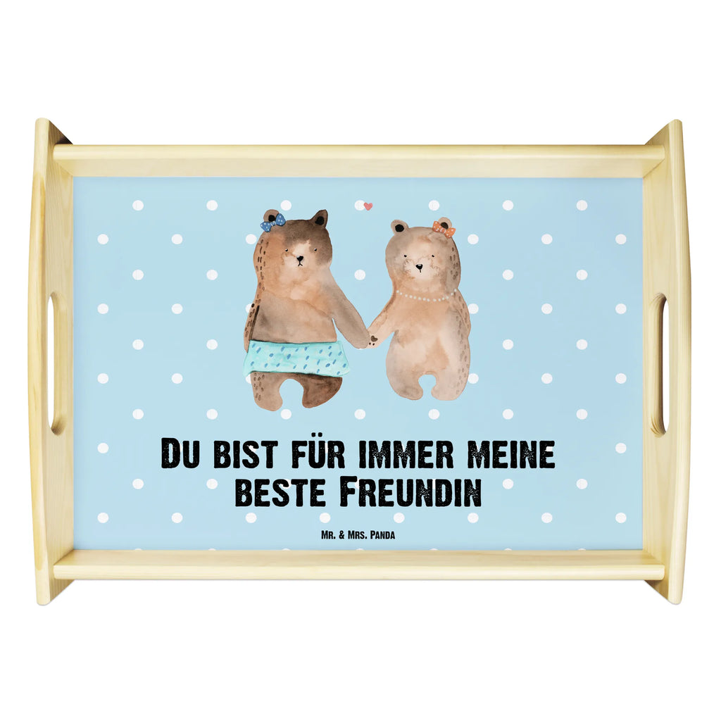 Serviertablett Bär Freundin Serviertablett, Tablett, Holztablett, Küchentablett, Dekotablett, Frühstückstablett, Bär, Teddy, Teddybär, Bär Freundin Beste Freund Liebe Liebesbeweis Verliebt Kumpel Kumpeliene