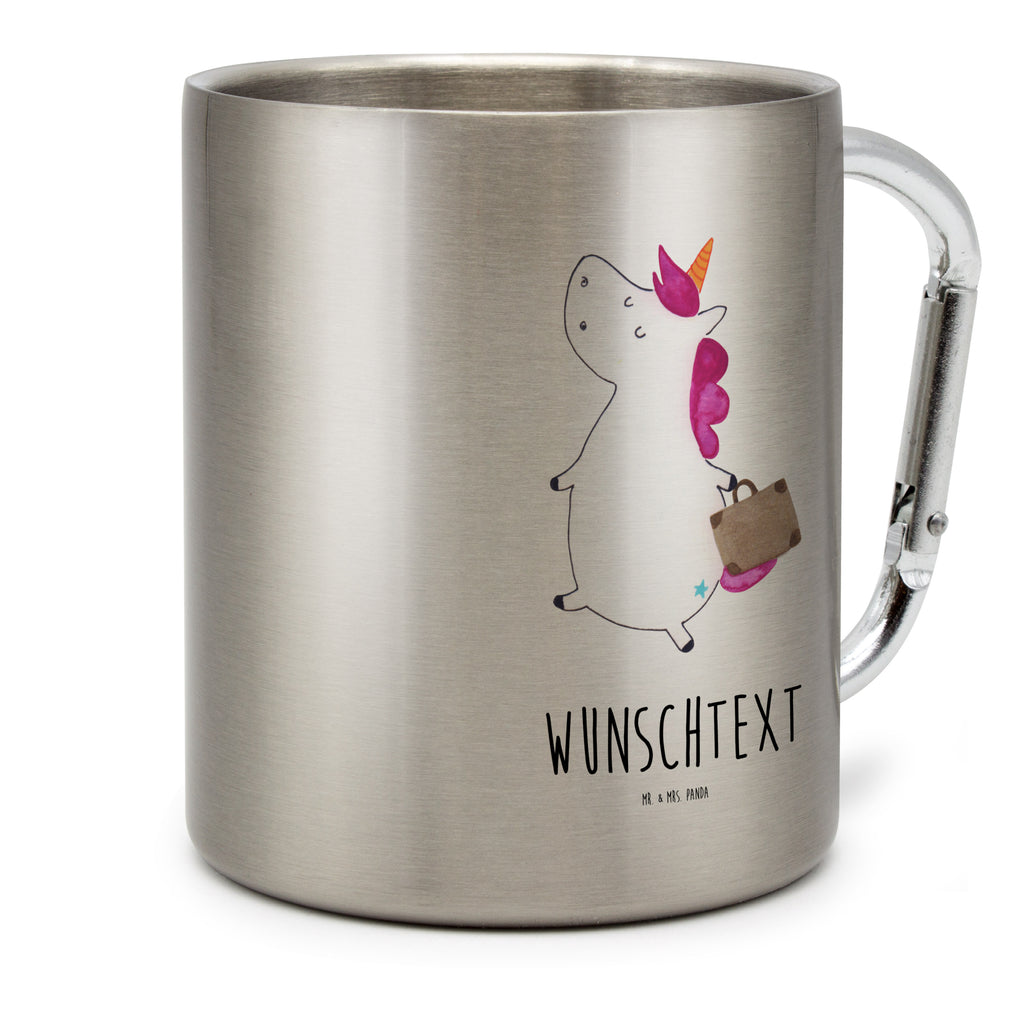 Personalisierter Edelstahlbecher Einhorn Koffer Personalisierte Edelstahltasse, Personalisierter Edelstahlbecher, Personalisierter Outdoor Becher, Personalisierte Outdoor Tasse, Einhorn, Einhörner, Einhorn Deko, Pegasus, Unicorn, unicorn, Koffer, Verreisen, Reise, Gepäck, Abenteuer, Erwachsen, Kind, albern, Spaß, lustig, witzig