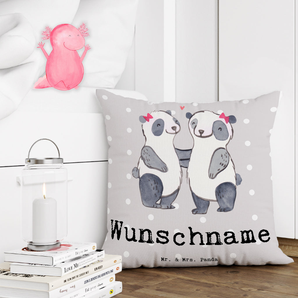 Personalisiertes Kissen Panda Beste Schwester der Welt Kissen, personalisiert, Name, Wunschname, bedrucken, Kopfkissen, für, Dankeschön, Geschenk, Schenken, Geburtstag, Geburtstagsgeschenk, Geschenkidee, Danke, Bedanken, Mitbringsel, Freude machen, Geschenktipp, Schwestern, Schwester, Geschwister, Schwesterherz, Sister, Familie, Kleinigkeit, Beste, Tochter, Liebe, Kinder