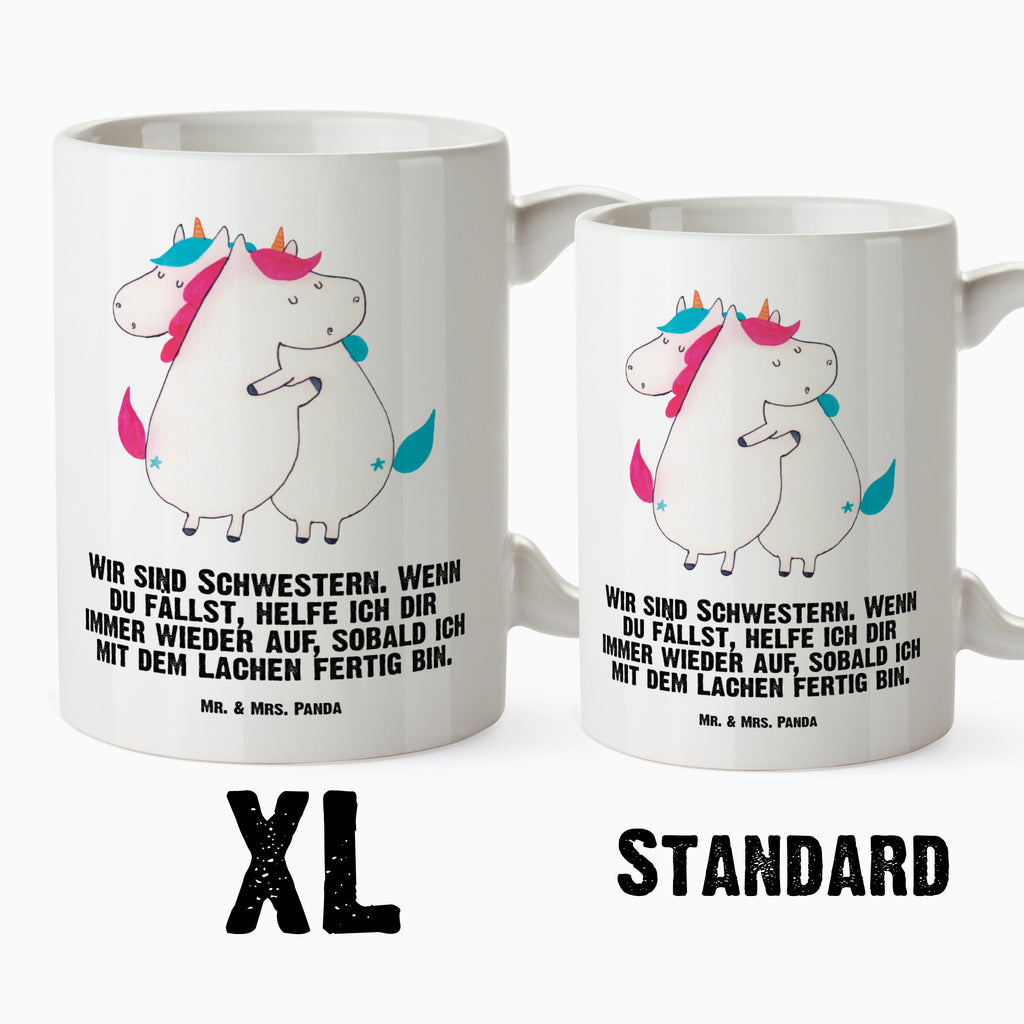 XL Tasse Einhörner Umarmen XL Tasse, Große Tasse, Grosse Kaffeetasse, XL Becher, XL Teetasse, spülmaschinenfest, Jumbo Tasse, Groß, Einhorn, Einhörner, Einhorn Deko, Pegasus, Unicorn, Freundinnen, Freundin, BFF, Schwester, Schwestern, Familie, Geschwister, Sister, Liebe