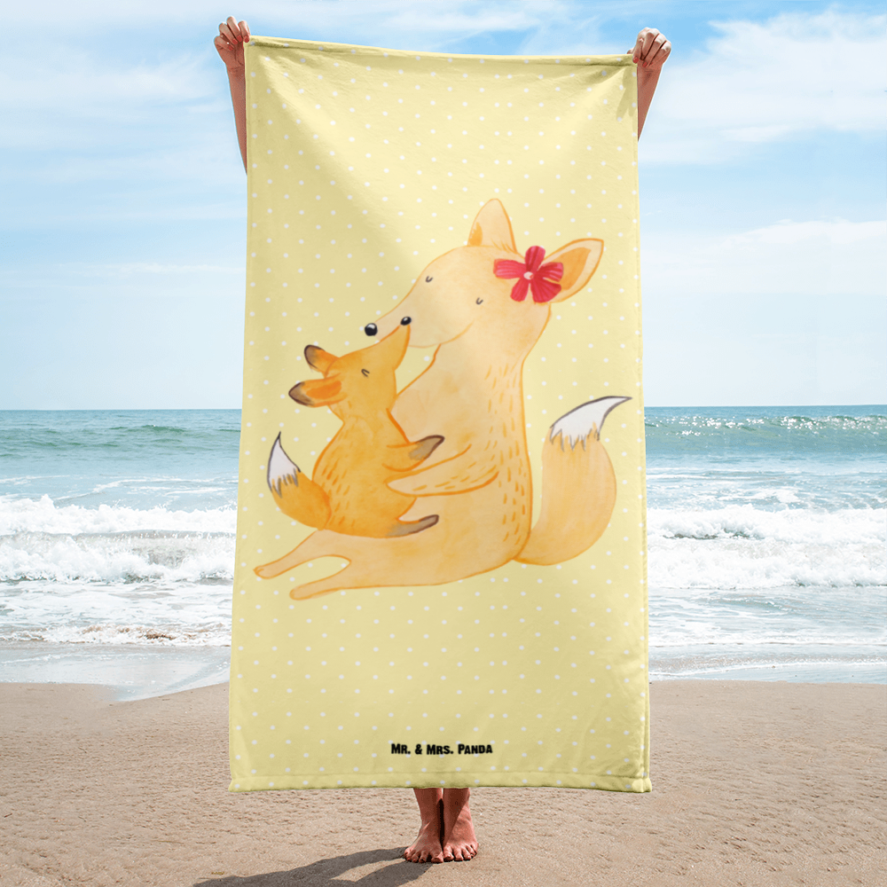 XL Badehandtuch Fuchs Mama & Kind Handtuch, Badetuch, Duschtuch, Strandtuch, Saunatuch, Familie, Vatertag, Muttertag, Bruder, Schwester, Mama, Papa, Oma, Opa, Mutter, Tochter, Lieblingstochter, Beste Tochter, Geschenk