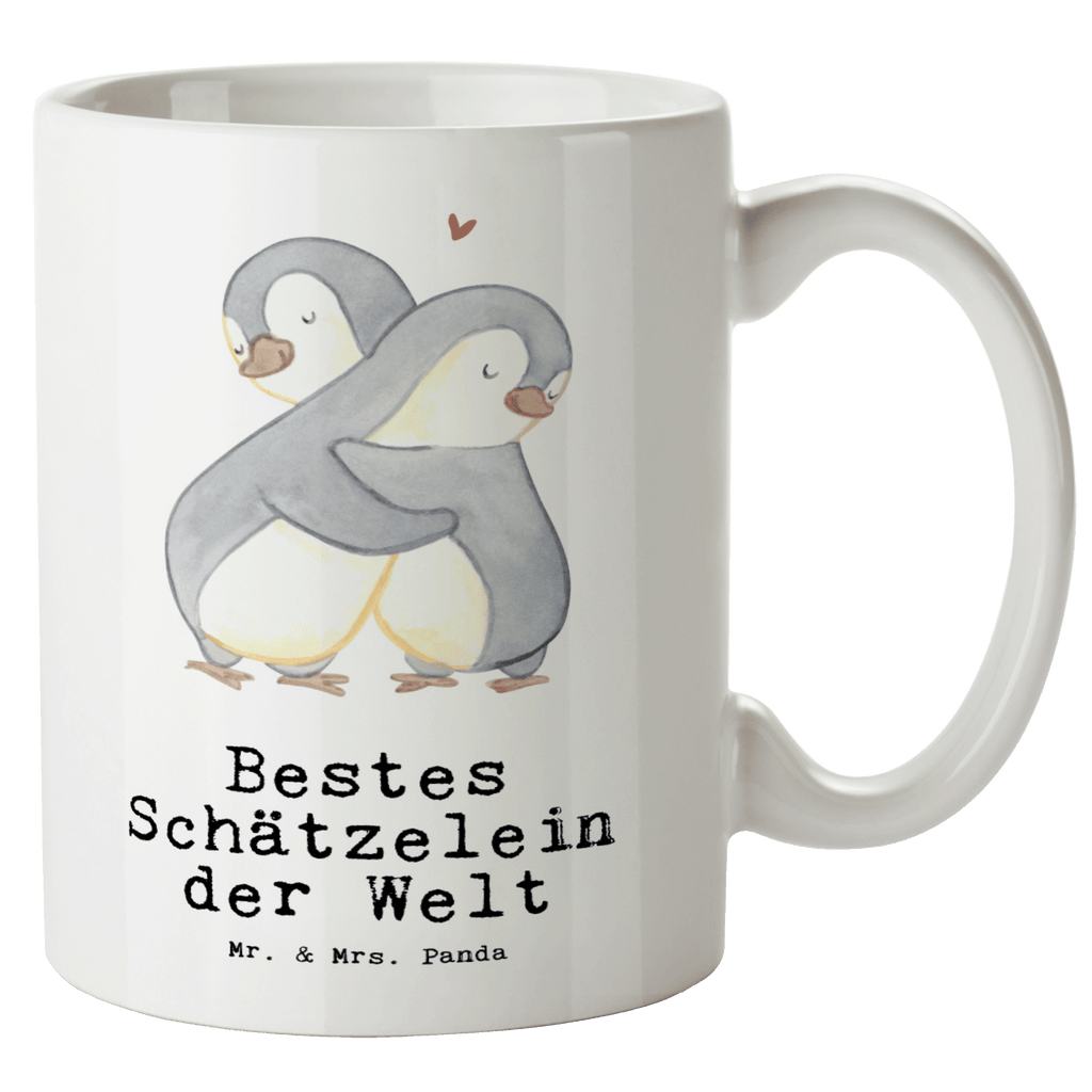 XL Tasse Pinguin Bestes Schätzelein der Welt XL Tasse, Große Tasse, Grosse Kaffeetasse, XL Becher, XL Teetasse, spülmaschinenfest, Jumbo Tasse, Groß, für, Dankeschön, Geschenk, Schenken, Geburtstag, Geburtstagsgeschenk, Geschenkidee, Danke, Bedanken, Mitbringsel, Freude machen, Geschenktipp, Schätzelein, Schätzchen, Schatz, Schatzi, Ehemann, Ehefrau, Freundin, Freund, Frau, Mann, Kosename, Hochzeitstag