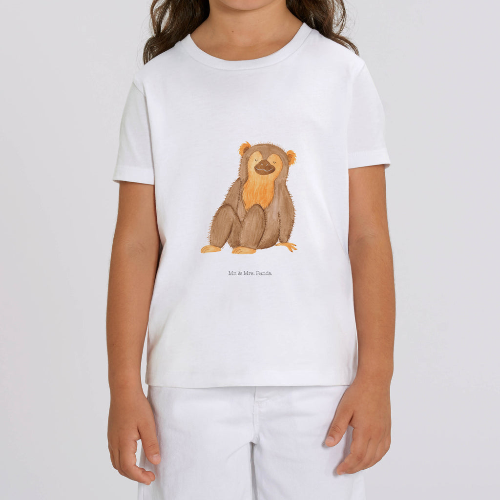 Organic Kinder T-Shirt Affe Kinder T-Shirt, Kinder T-Shirt Mädchen, Kinder T-Shirt Jungen, Afrika, Wildtiere, Affe, Äffchen, Affen, Selbstliebe, Respekt, Motivation, Selbstachtung, Liebe, Selbstbewusstsein, Selfcare