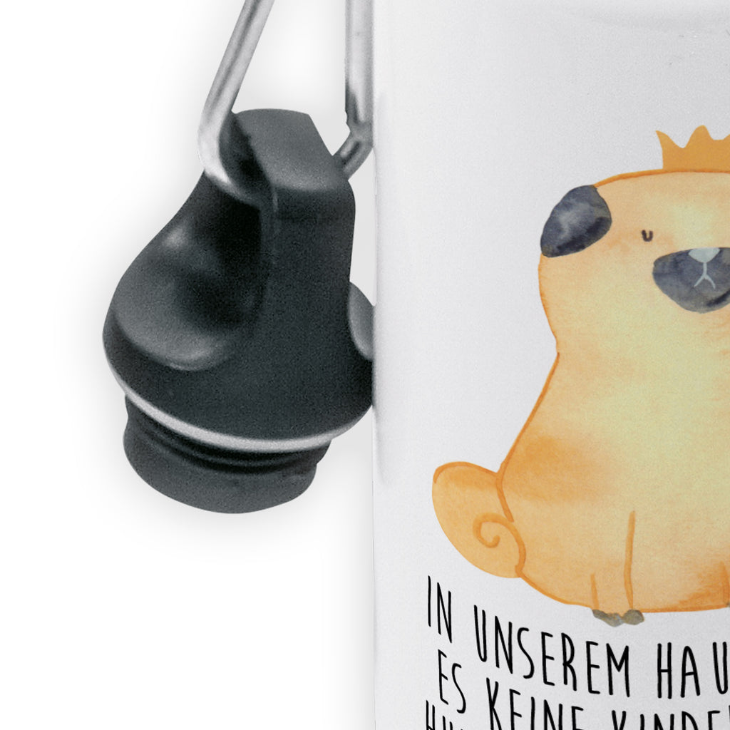 Kindertrinkflasche Mops Krone Kindertrinkflasche, Kinder Trinkflasche, Trinkflasche, Flasche, Kinderflasche, Kinder, Kids, Kindergarten Flasche, Grundschule, Jungs, Mädchen, Hund, Hundemotiv, Haustier, Hunderasse, Tierliebhaber, Hundebesitzer, Sprüche, Mops, allergisch, kinderlos, Hausregel, Hundebesitzer. Spruch, lustig