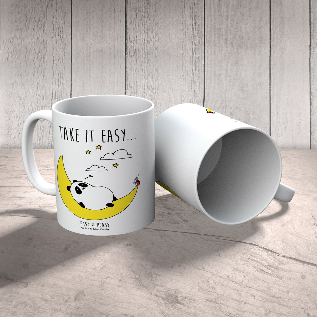 Tasse Easy & Peasy Take it Easy Tasse, Kaffeetasse, Teetasse, Becher, Kaffeebecher, Teebecher, Keramiktasse, Porzellantasse, Büro Tasse, Geschenk Tasse, Tasse Sprüche, Tasse Motive, Kaffeetassen, Tasse bedrucken, Designer Tasse, Cappuccino Tassen, Schöne Teetassen