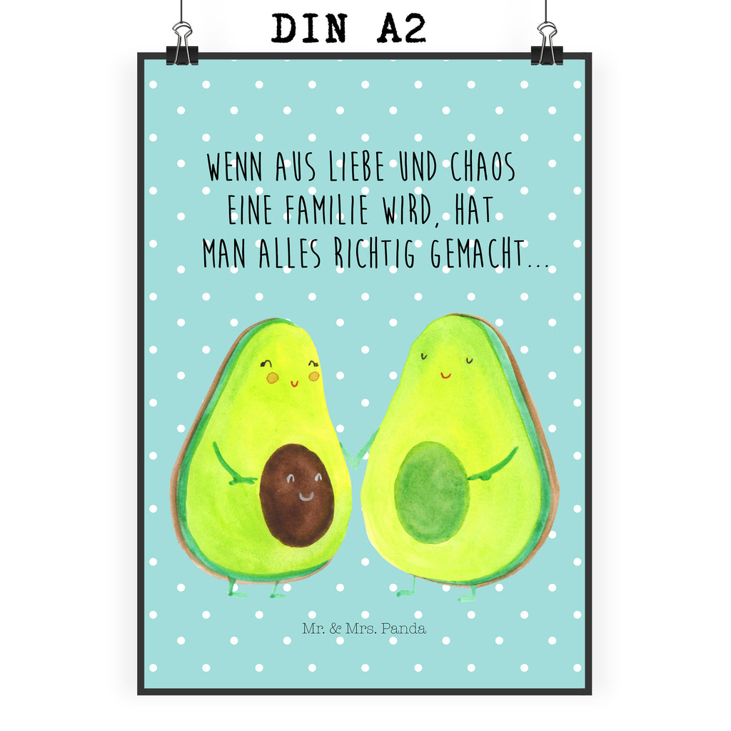 Poster Avocado Pärchen Poster, Wandposter, Bild, Wanddeko, Küchenposter, Kinderposter, Wanddeko Bild, Raumdekoration, Wanddekoration, Handgemaltes Poster, Mr. & Mrs. Panda Poster, Designposter, Kunstdruck, Posterdruck, Avocado, Veggie, Vegan, Gesund, Avocuddle, Liebe, Schwangerschaft, Familie, Babyshower, Babyparty, Hochzeit, Kinder, Avocados, Geburt