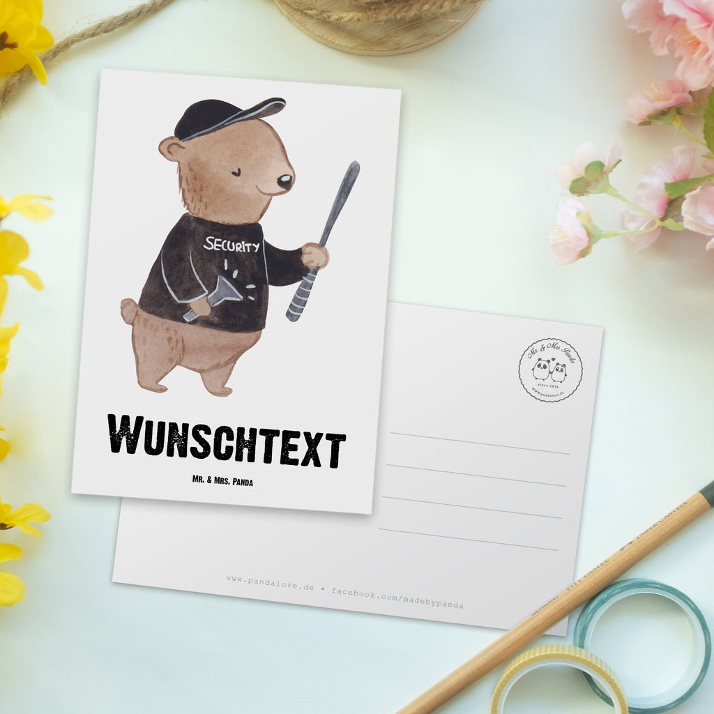 Personalisierte Postkarte Bodyguard mit Herz Postkarte mit Namen, Postkarte bedrucken, Postkarte mit Wunschtext, Postkarte personalisierbar, Geschenkkarte mit Namen, Grußkarte mit Namen, Karte mit Namen, Einladung mit Namen, Ansichtskarte mit Namen, Geschenkkarte mit Wunschtext, Grußkarte mit Wunschtext, Karte mit Wunschtext, Einladung mit Wunschtext, Ansichtskarte mit Wunschtext, Beruf, Ausbildung, Jubiläum, Abschied, Rente, Kollege, Kollegin, Geschenk, Schenken, Arbeitskollege, Mitarbeiter, Firma, Danke, Dankeschön, Bodyguard, Personenschützer