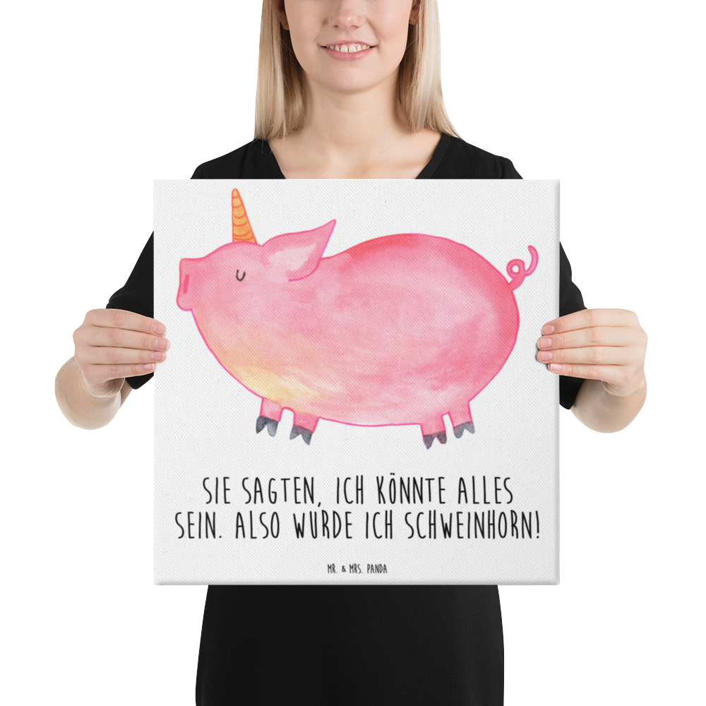 Leinwand Bild Einhorn Schweinhorn Leinwand, Bild, Kunstdruck, Wanddeko, Dekoration, Einhorn, Einhörner, Einhorn Deko, Pegasus, Unicorn, Party, Spaß, Schwein, Schweinhorn, Bauer, witzig. lustig, Spruch, geschenk, Pig, Piggy, funny, english, englisch