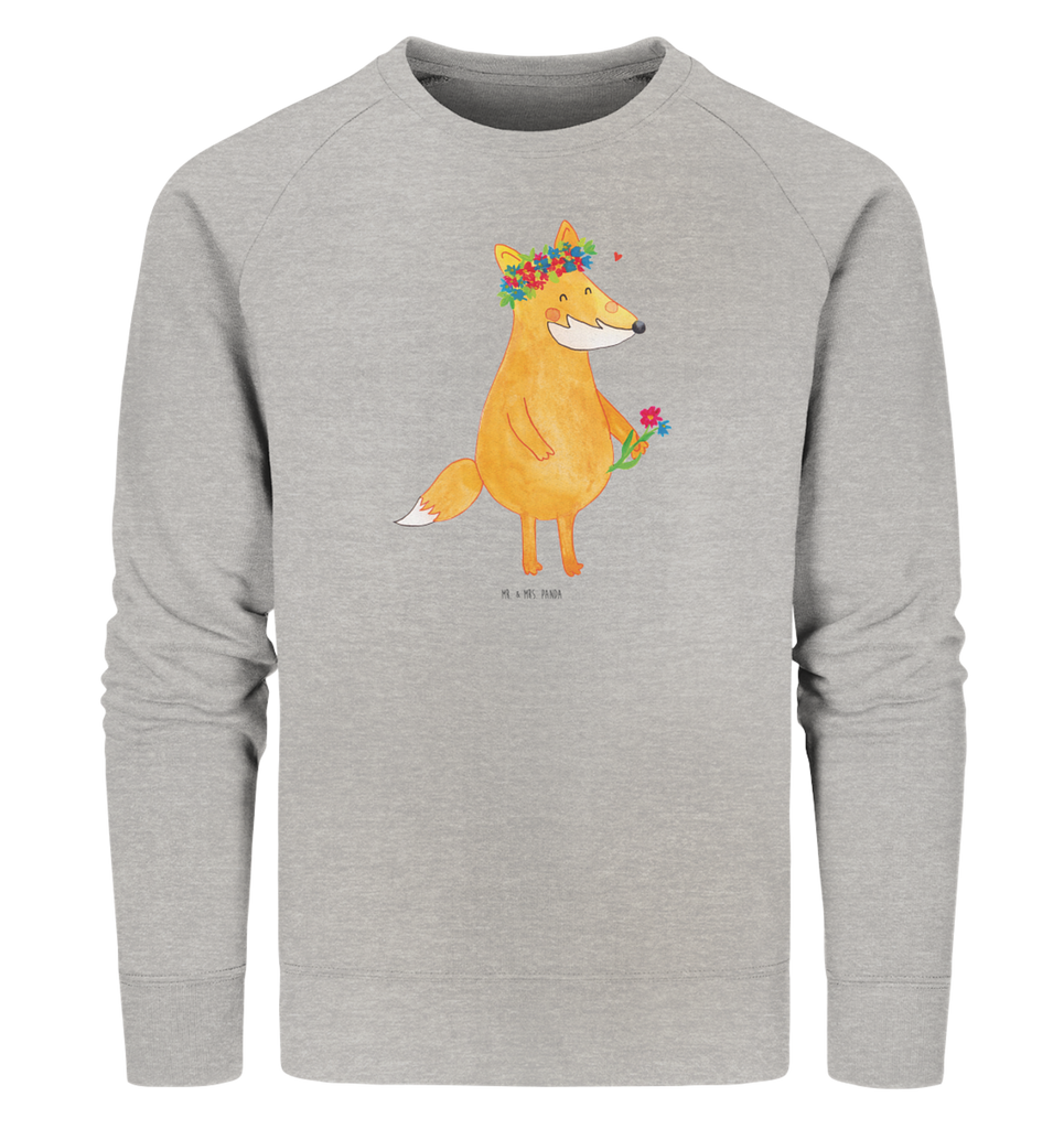 Organic Pullover Fuchs Blumen Pullover, Pullover Männer, Pullover Frauen, Sweatshirt, Sweatshirt Männer, Sweatshirt Frauen, Unisex, Fuchs, Füchse, Fox, Liebe, Freundin, Fuchsmädchen, Blumenmädchen, Freundinnen, Liebesbeweis, Blume, Blumen, Motivation, Freude, ich, mich, Selbstliebe