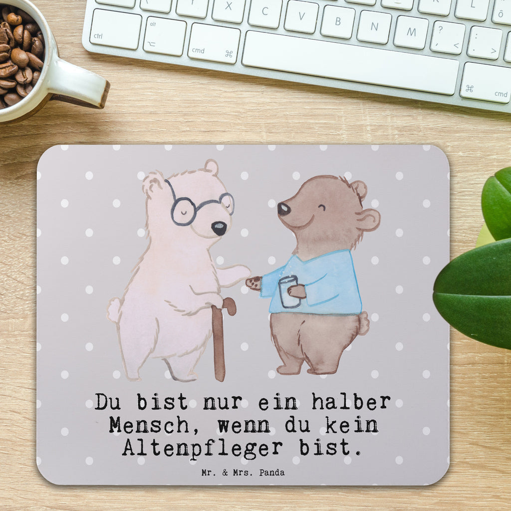 Mauspad Altenpfleger mit Herz Mousepad, Computer zubehör, Büroausstattung, PC Zubehör, Arbeitszimmer, Mauspad, Einzigartiges Mauspad, Designer Mauspad, Mausunterlage, Mauspad Büro, Beruf, Ausbildung, Jubiläum, Abschied, Rente, Kollege, Kollegin, Geschenk, Schenken, Arbeitskollege, Mitarbeiter, Firma, Danke, Dankeschön, Altenpfleger, Pfleger, Altenheim Eröffnung