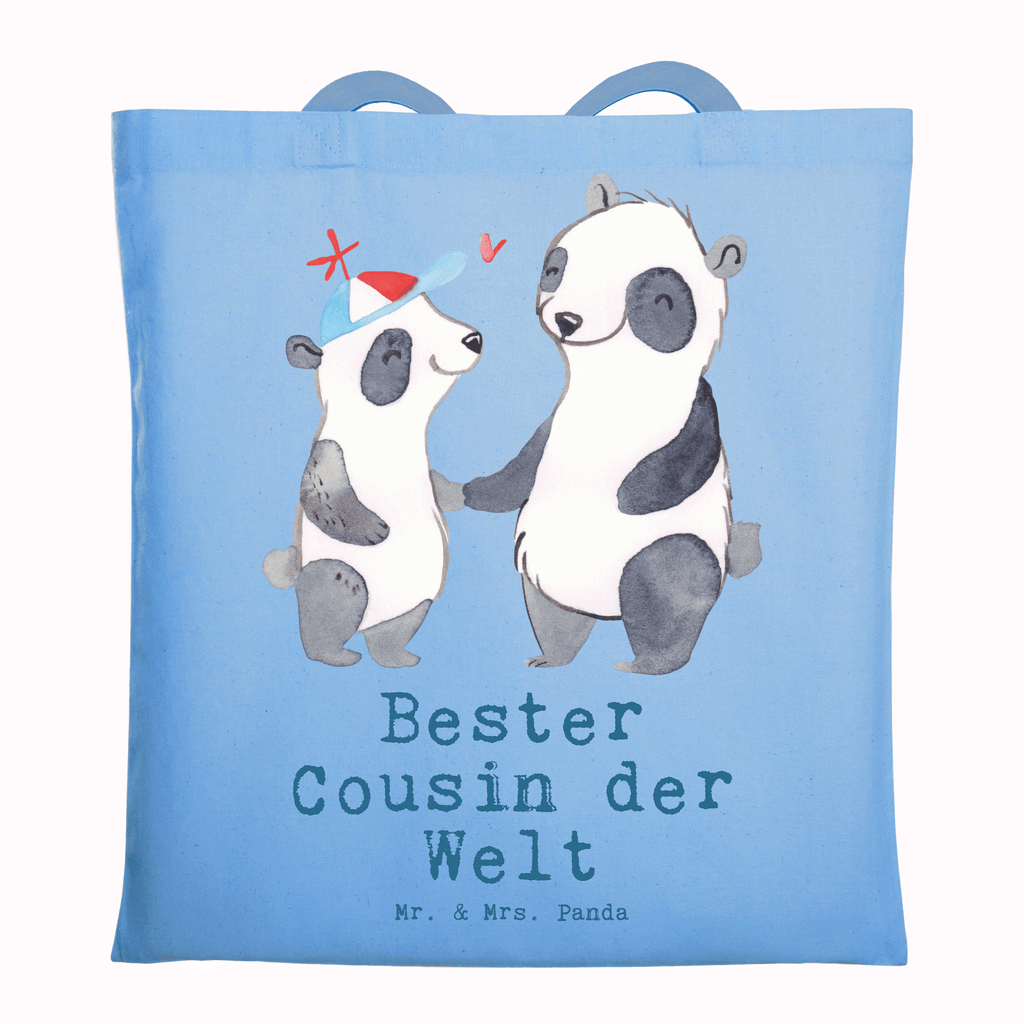 Tragetasche Panda Bester Cousin der Welt Beuteltasche, Beutel, Einkaufstasche, Jutebeutel, Stoffbeutel, Tasche, Shopper, Umhängetasche, Strandtasche, Schultertasche, Stofftasche, Tragetasche, Badetasche, Jutetasche, Einkaufstüte, Laptoptasche, für, Dankeschön, Geschenk, Schenken, Geburtstag, Geburtstagsgeschenk, Geschenkidee, Danke, Bedanken, Mitbringsel, Freude machen, Geschenktipp, Cousin, Kousin, Vetter, Sohn von Onkel, Sohn von Tante, Familie, Verwandtschaft, Cousine