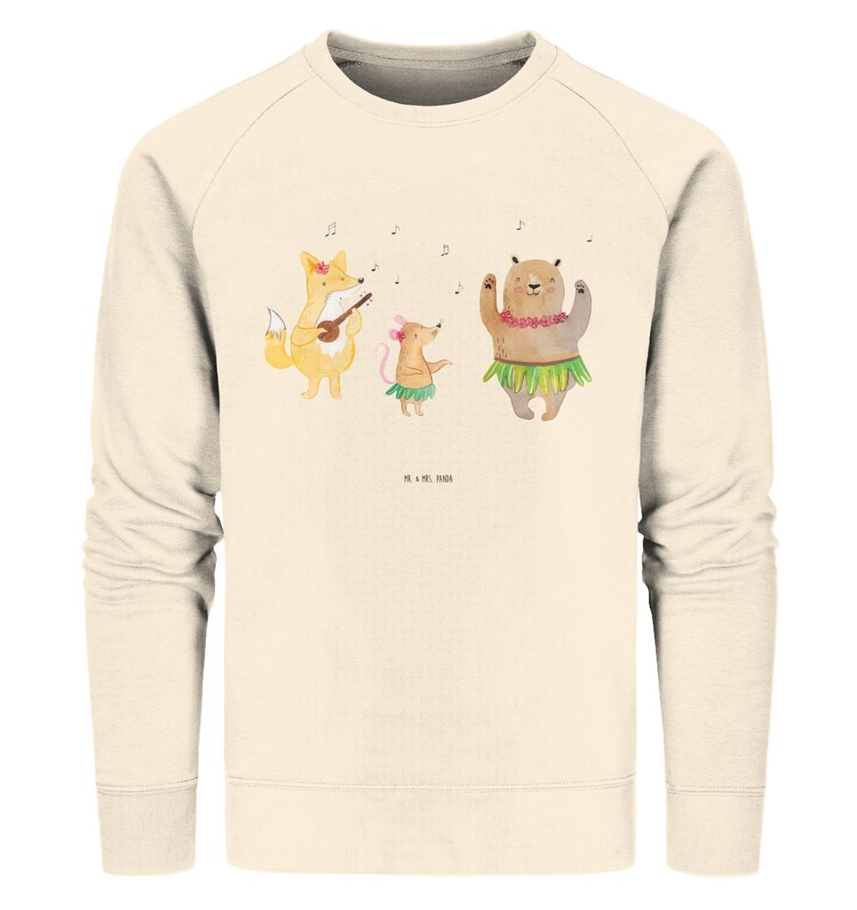 Organic Pullover Waldtiere Aloha Pullover, Pullover Männer, Pullover Frauen, Sweatshirt, Sweatshirt Männer, Sweatshirt Frauen, Unisex, Tiermotive, Gute Laune, lustige Sprüche, Tiere, Wald, Waldtiere, Musik, Aloha, Bär, Hase, Igel, Tanzen, Leben, Lachen