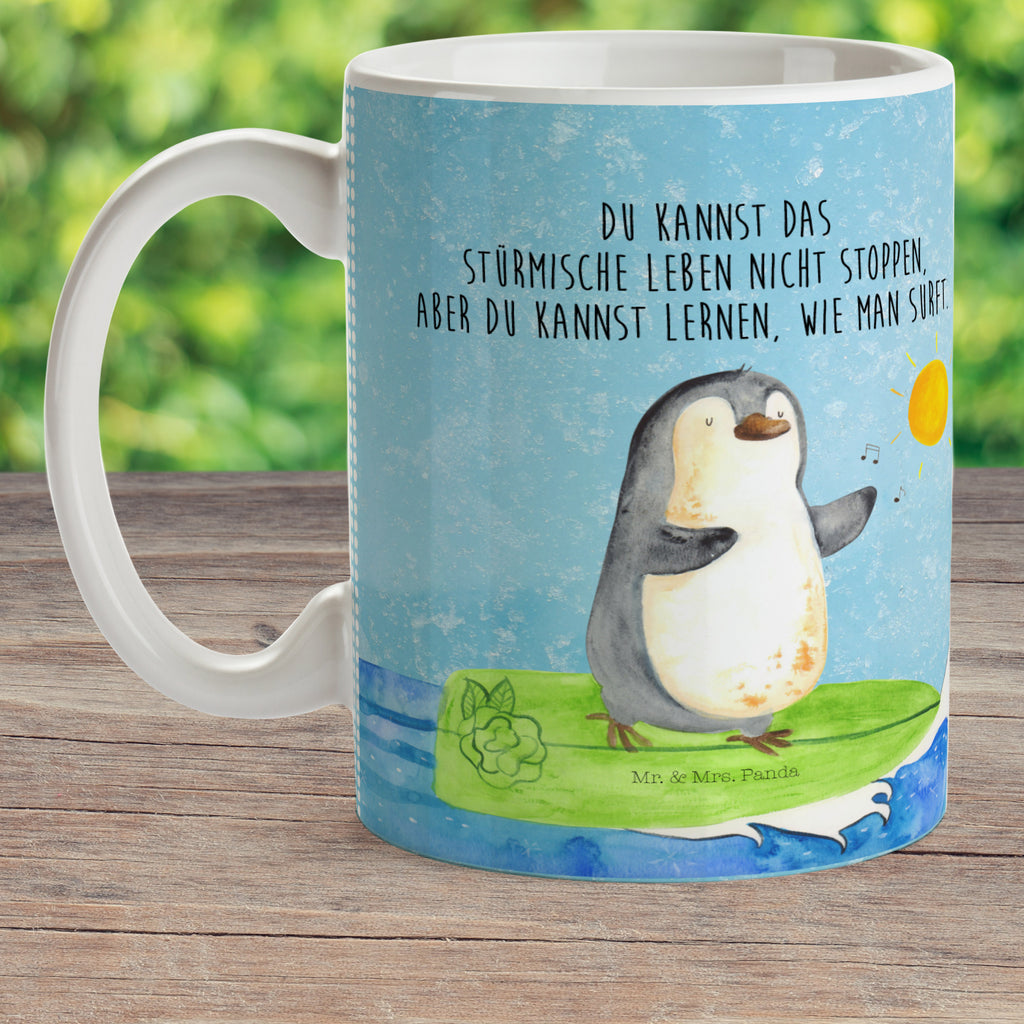 Kindertasse Pinguin Surfer Kindertasse, Kinder Tasse, Kunststoff Tasse, Kindergarten Tasse, Trinkbecher, Camping Becher, Kaffeetasse, Kunststoffbecher, Kindergartenbecher, Outdoorgeschirr, Kunststoffgeschirr, Reisebecher, Reisetasse, Kinderbecher, Bruchfeste Tasse, Bruchsichere Tasse, Plastik Tasse, Plastiktasse, Pinguin, Pinguine, surfen, Surfer, Hawaii, Urlaub, Wellen, Wellen reiten, Portugal