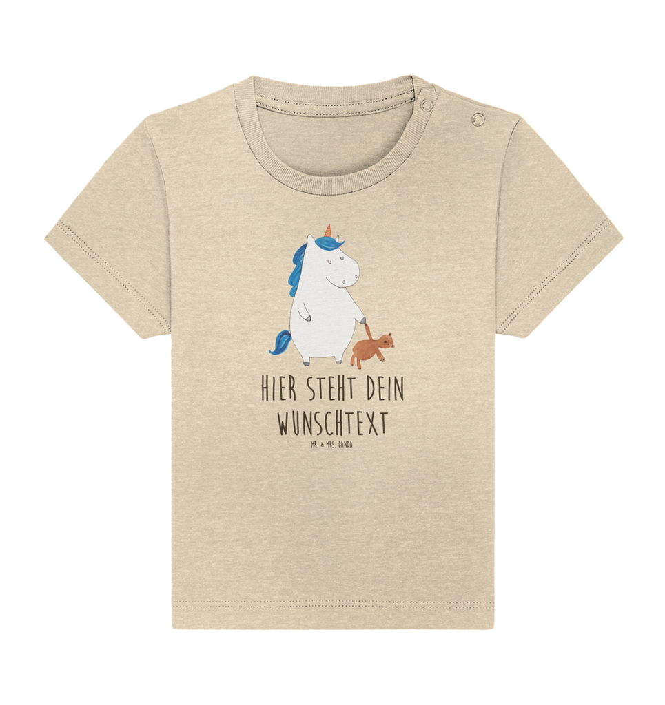 Personalisiertes Baby Shirt Einhorn Teddy Personalisiertes Baby T-Shirt, Personalisiertes Jungen Baby T-Shirt, Personalisiertes Mädchen Baby T-Shirt, Personalisiertes Shirt, Einhorn, Einhörner, Einhorn Deko, Pegasus, Unicorn, schlafen, gute Nacht, Single, Bett, Träumen, Freundin, Singleleben