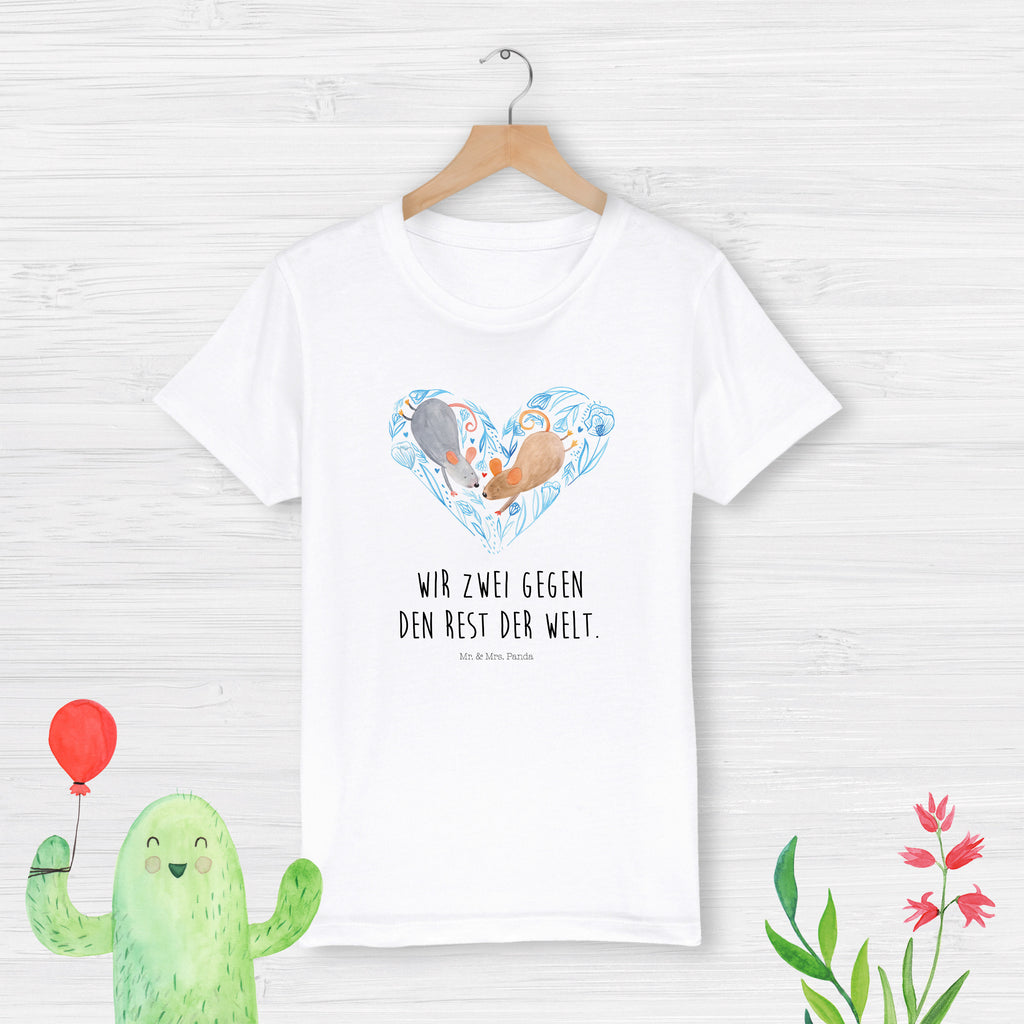 Organic Kinder T-Shirt Mäuse Herz Kinder T-Shirt, Kinder T-Shirt Mädchen, Kinder T-Shirt Jungen, Liebe, Partner, Freund, Freundin, Ehemann, Ehefrau, Heiraten, Verlobung, Heiratsantrag, Liebesgeschenk, Jahrestag, Hocheitstag, Maus, Mäuse, Liebesbotschaft, Liebesbeweis, Hochzeit, Lieblingsmensch, Gemeinsamkeit, Love, Geschenk für zwei